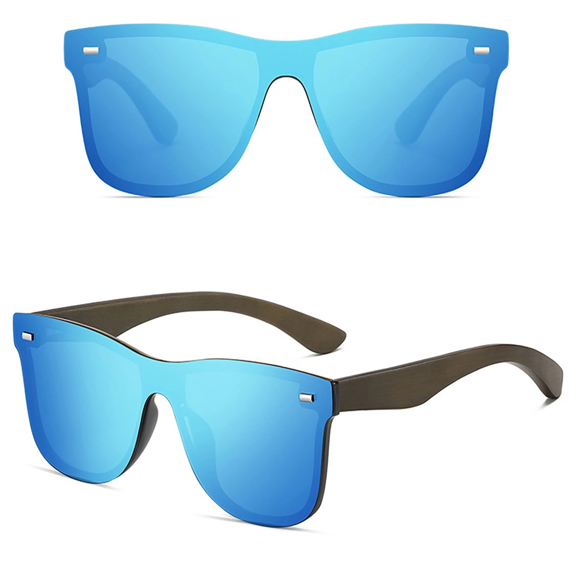 Customize Polarized Sunglasses With Wooden Frame Legs 3