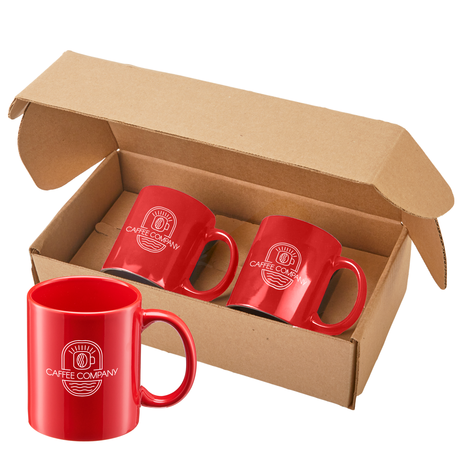11 Oz. Sunrise Ceramic Coffee Mug Set 3