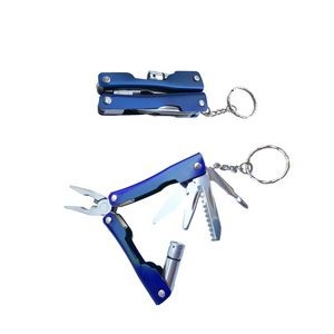 Compact Multi Tool Pliers Kit Stainless Steel With Flashlight Keychain 3