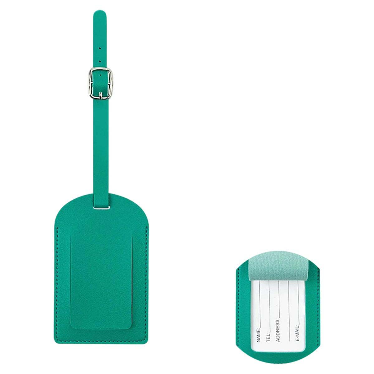 Durable PU Leather ID Tag with Adjustable Strap 6