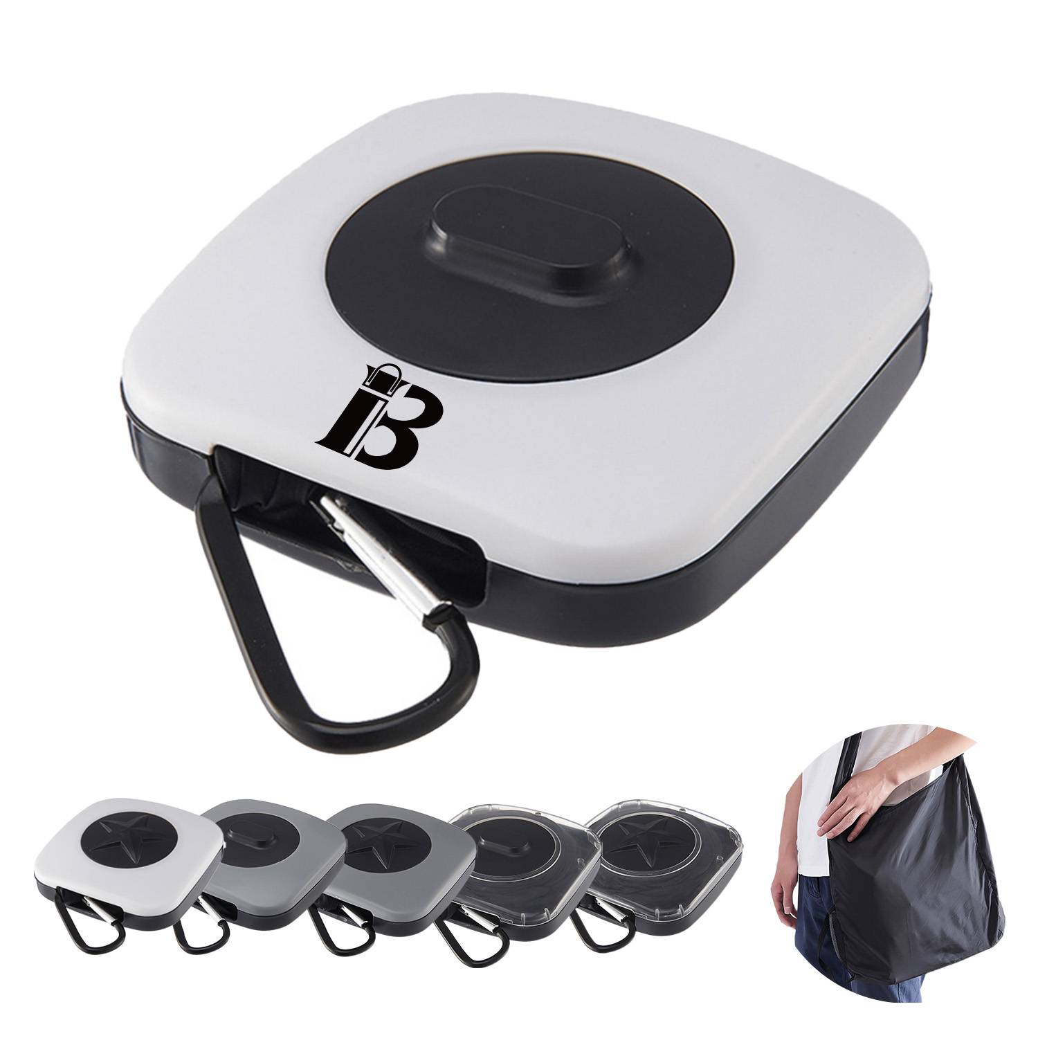 Fashion Collapsible Foldable Nylon Shopping Bag Case