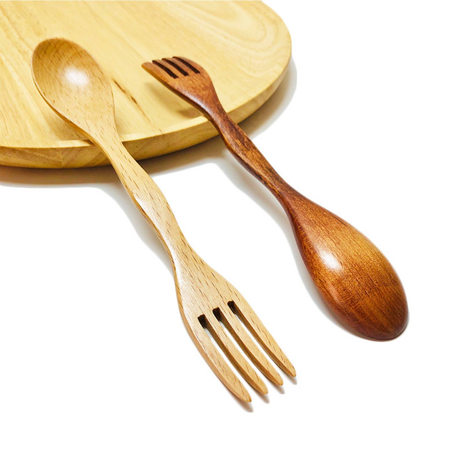 Multi-function Wooden Fork And Spoon, custom kitchen gadget with logo imprint 4