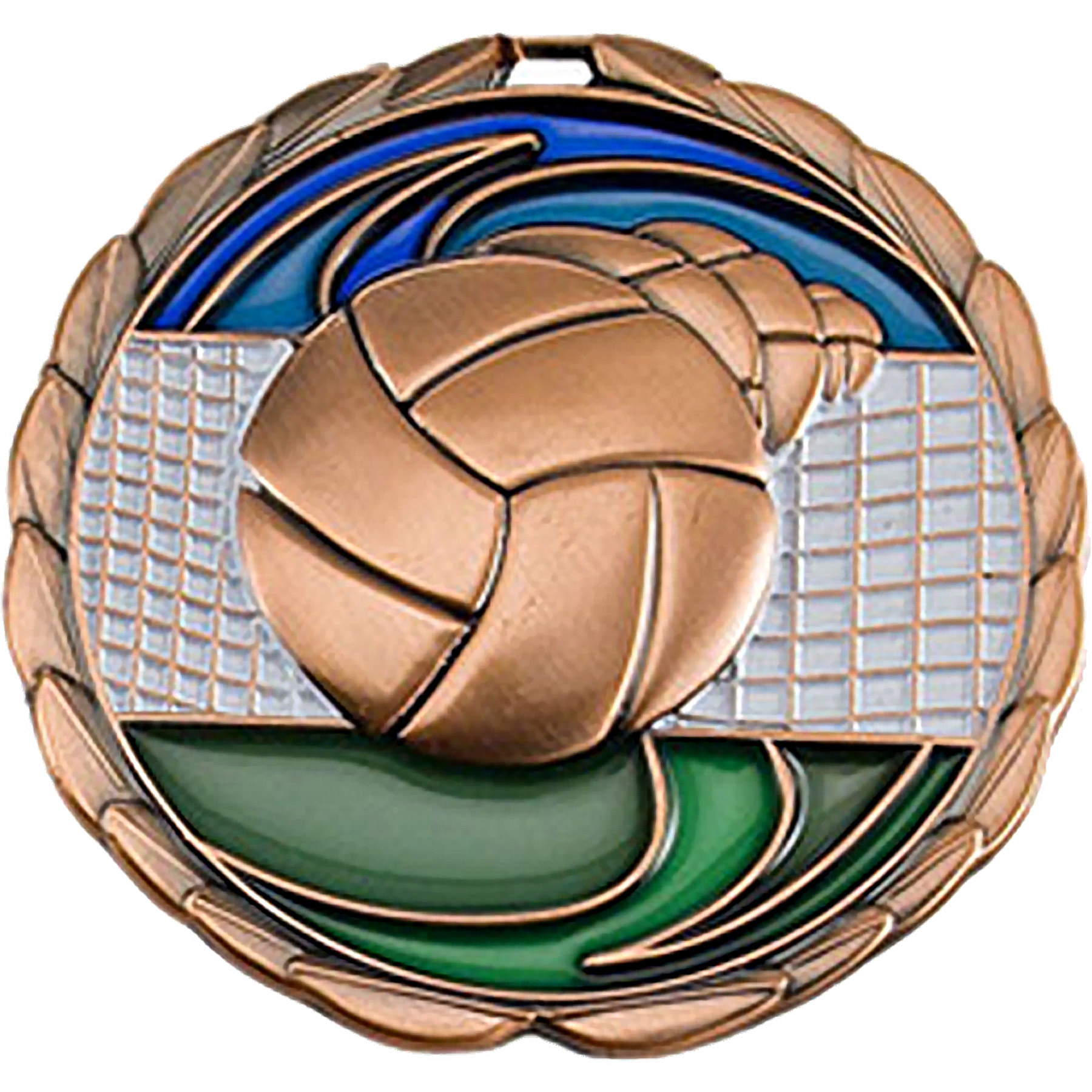 Stock Color Medals: Volleyball 2