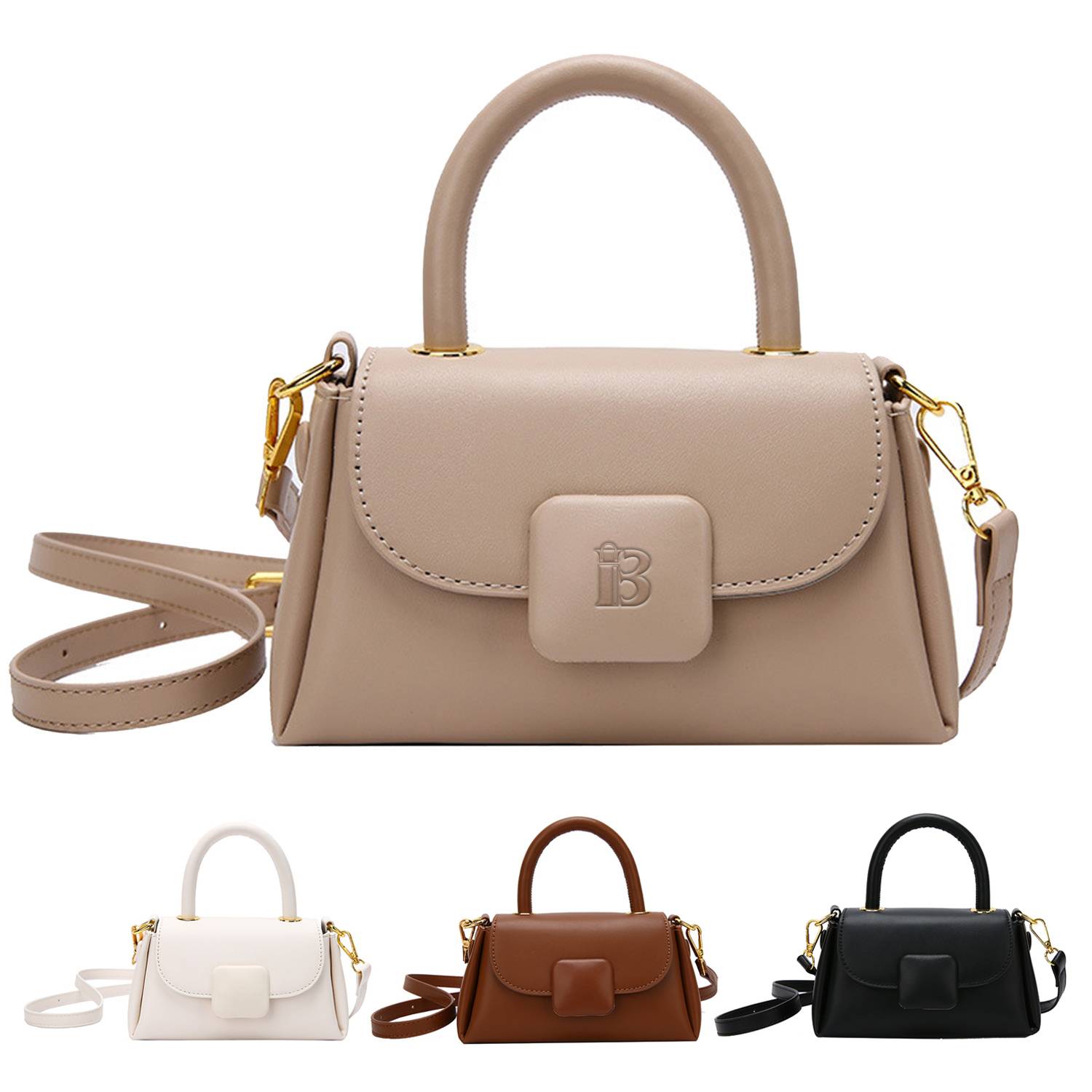 PU Leather Vintage Square Crossbody Shoulder Bag 6