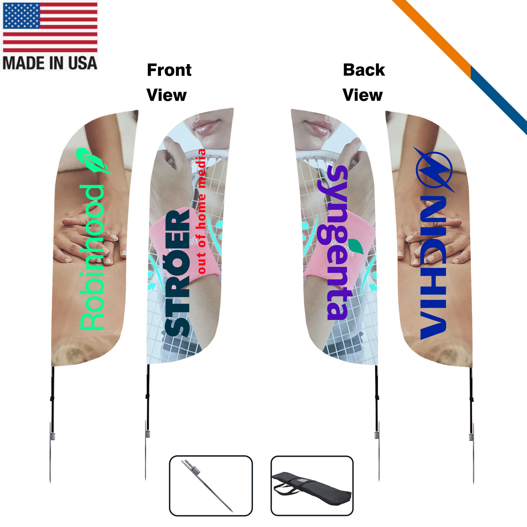 10' Parry Double-Sided Feather Flag 4