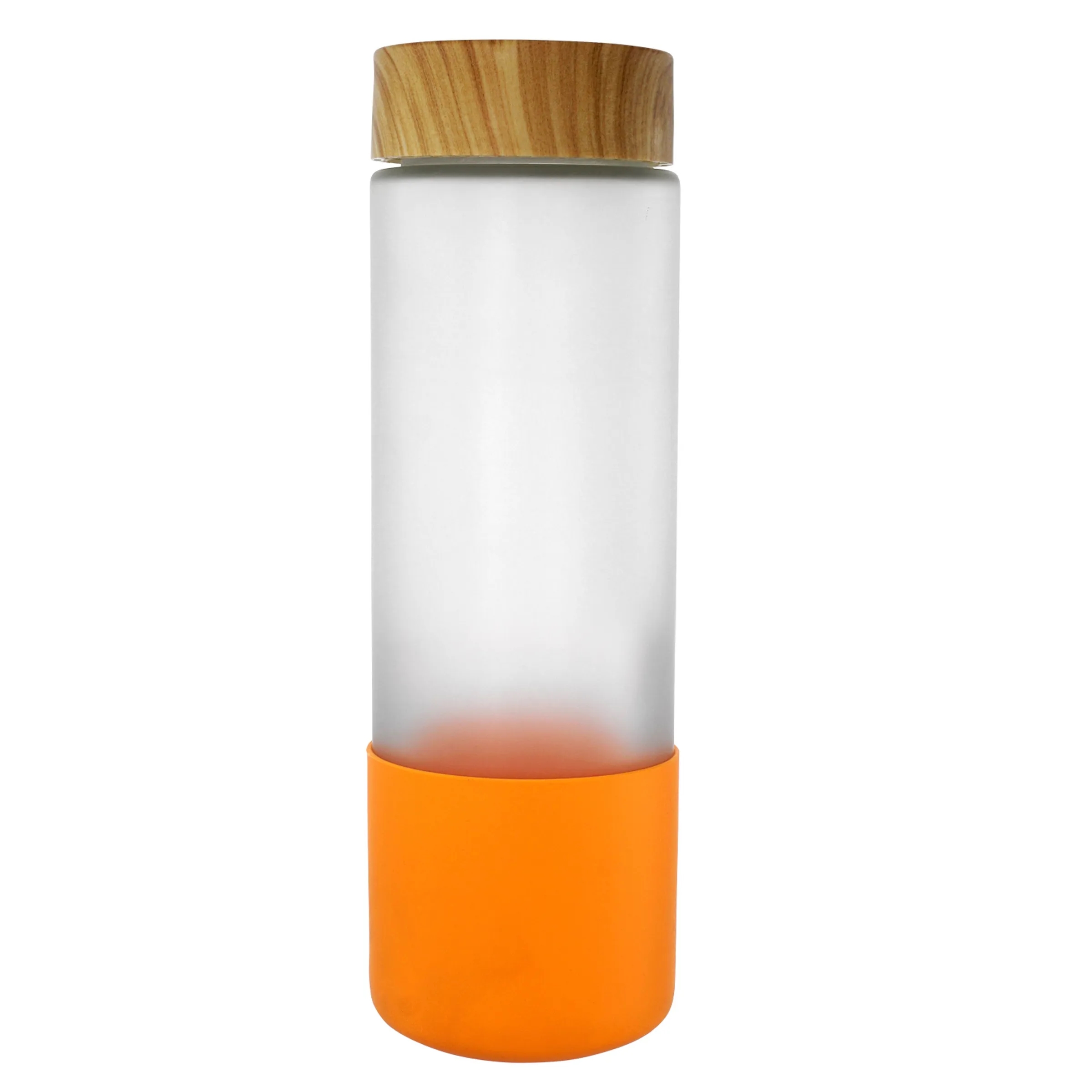 Bamboo Pattern 22 oz. Full Color Frosted Glass Grip Bottle 17