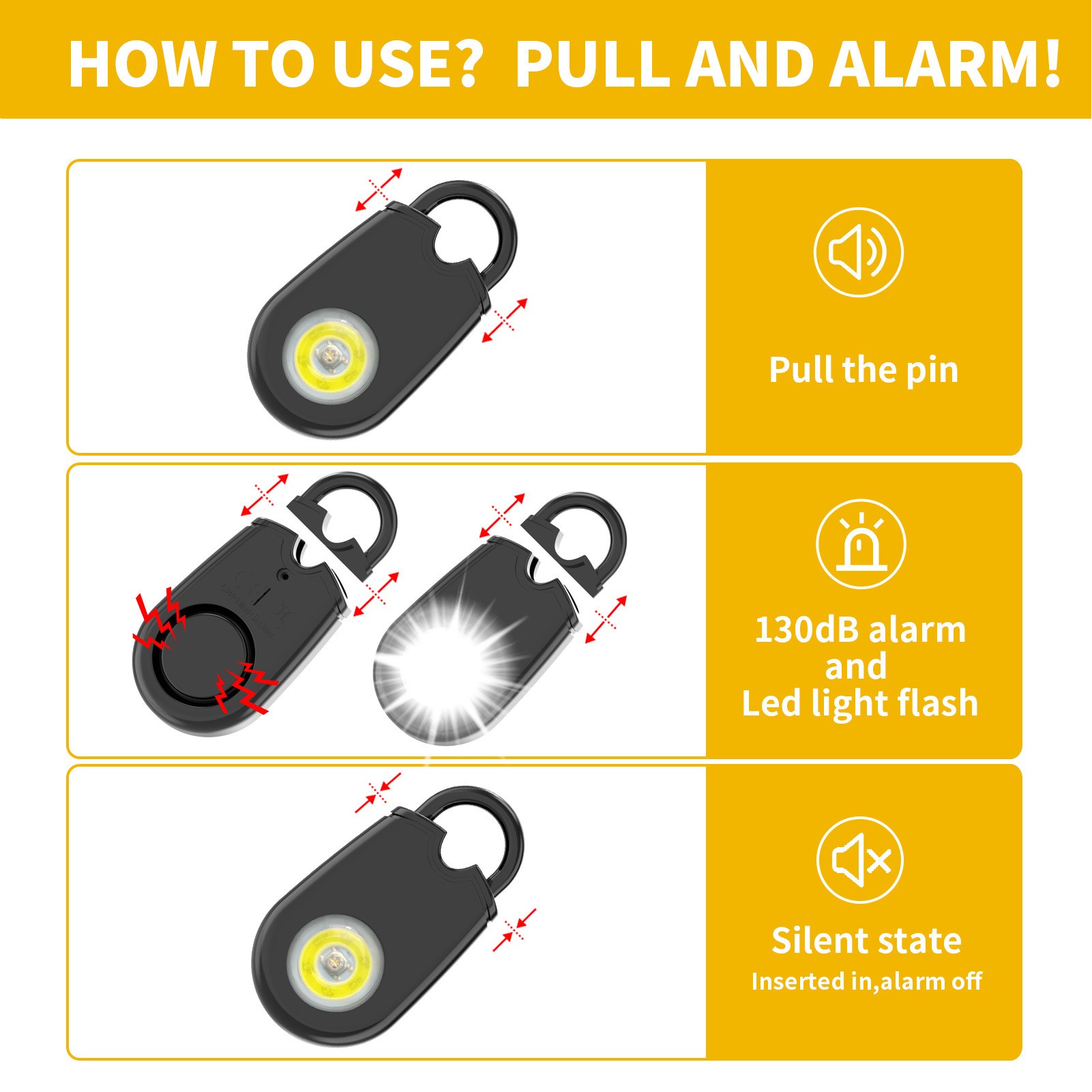 Self Defense Siren Keychain 4