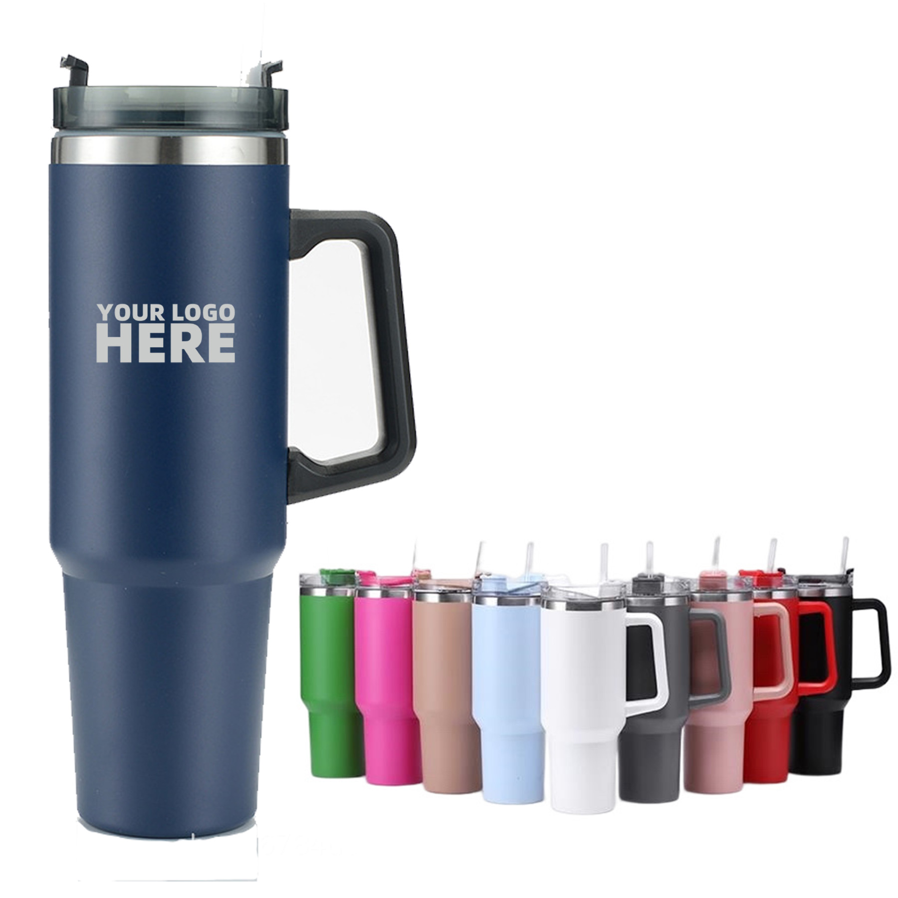 40 OZ Insulated Tumbler With Lid And Straw 2