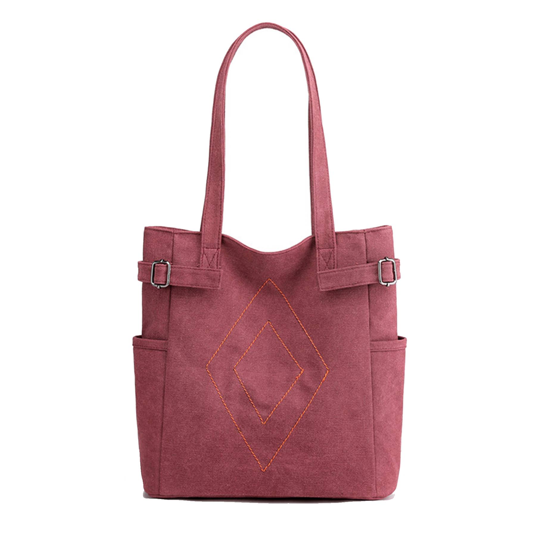 Large Capacity Canvas Shoulder Tote Bag for women, custom tote bag with logo imprint 10