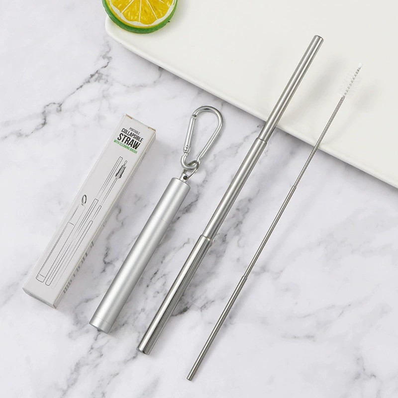 Collapsible Stainless Steel Drinking Straws 3