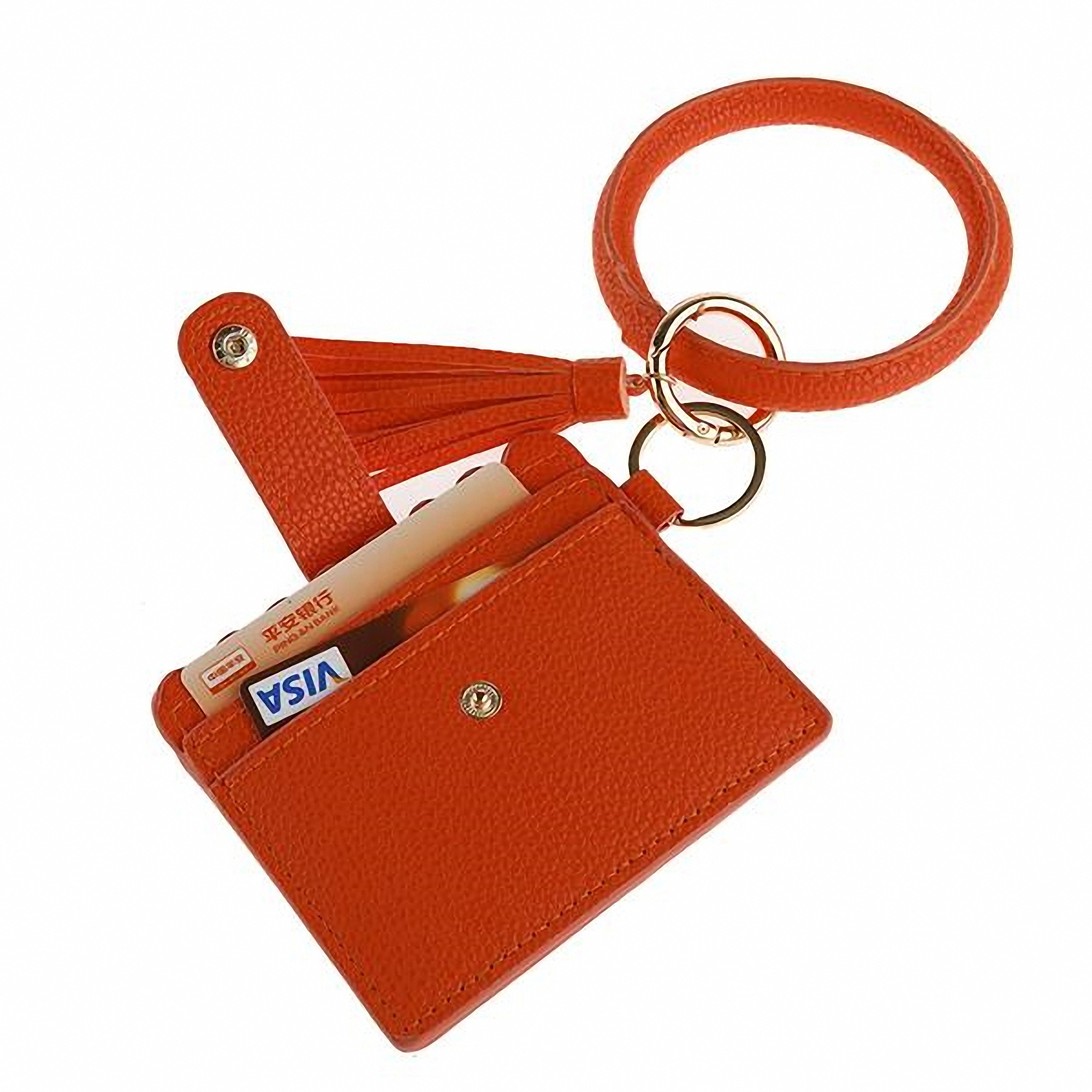 Tassel Keychain Bracelet Wallet Card Holder 5