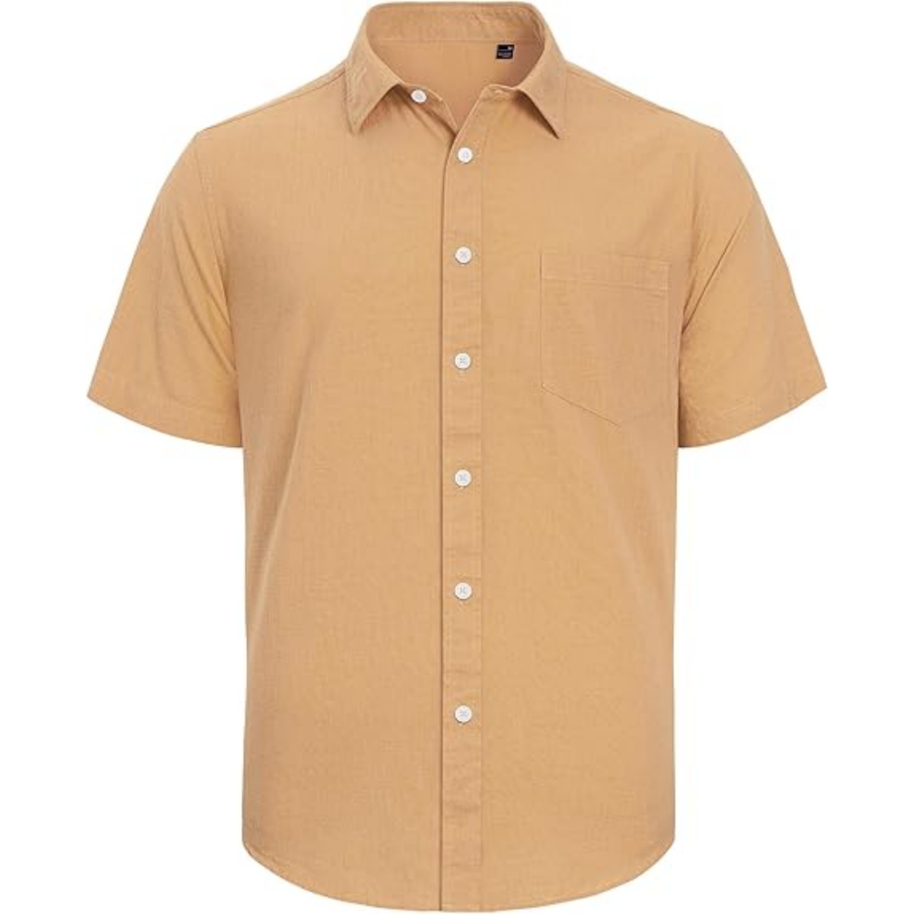 Men's Cotton Linen Short Sleeve Shirt 15