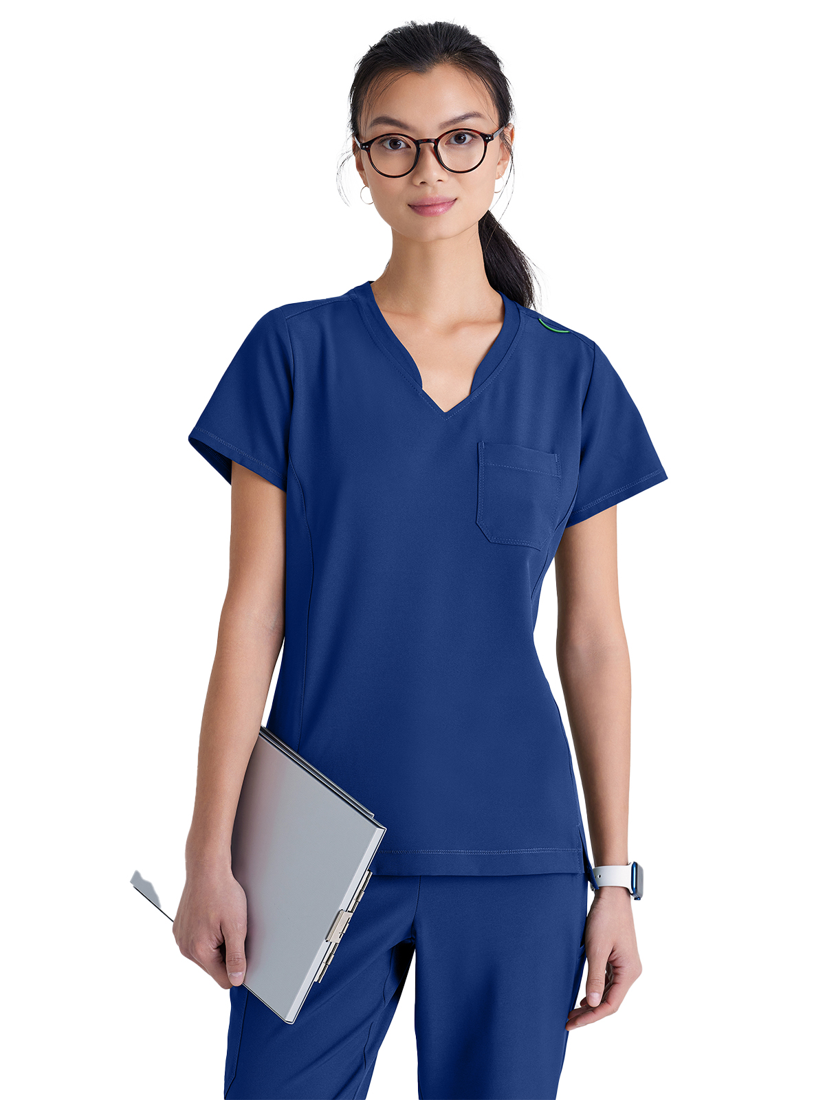 Grey's Anatomy Evolve Stretch - Women's One-Pocket Banded V-Neck Sway Scrub Top 30