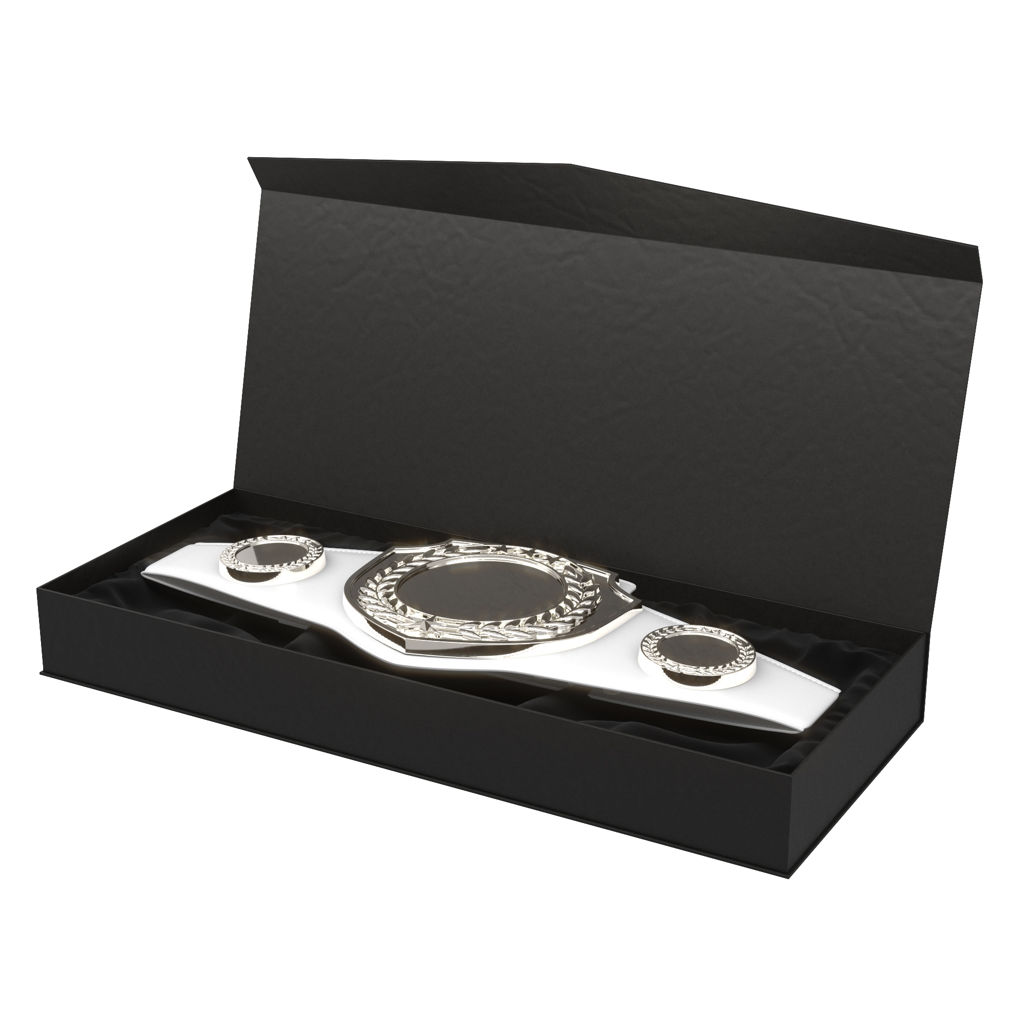 Express Vibraprint® Bright Silver Champion Award Shield Belt 7