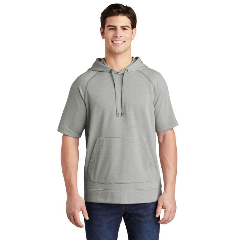 Sport-Tek PosiCharge Tri-Blend Wicking Fleece Short Sleeve Hooded Pullover, custom hoodie or sweatshirt with logo imprint 11