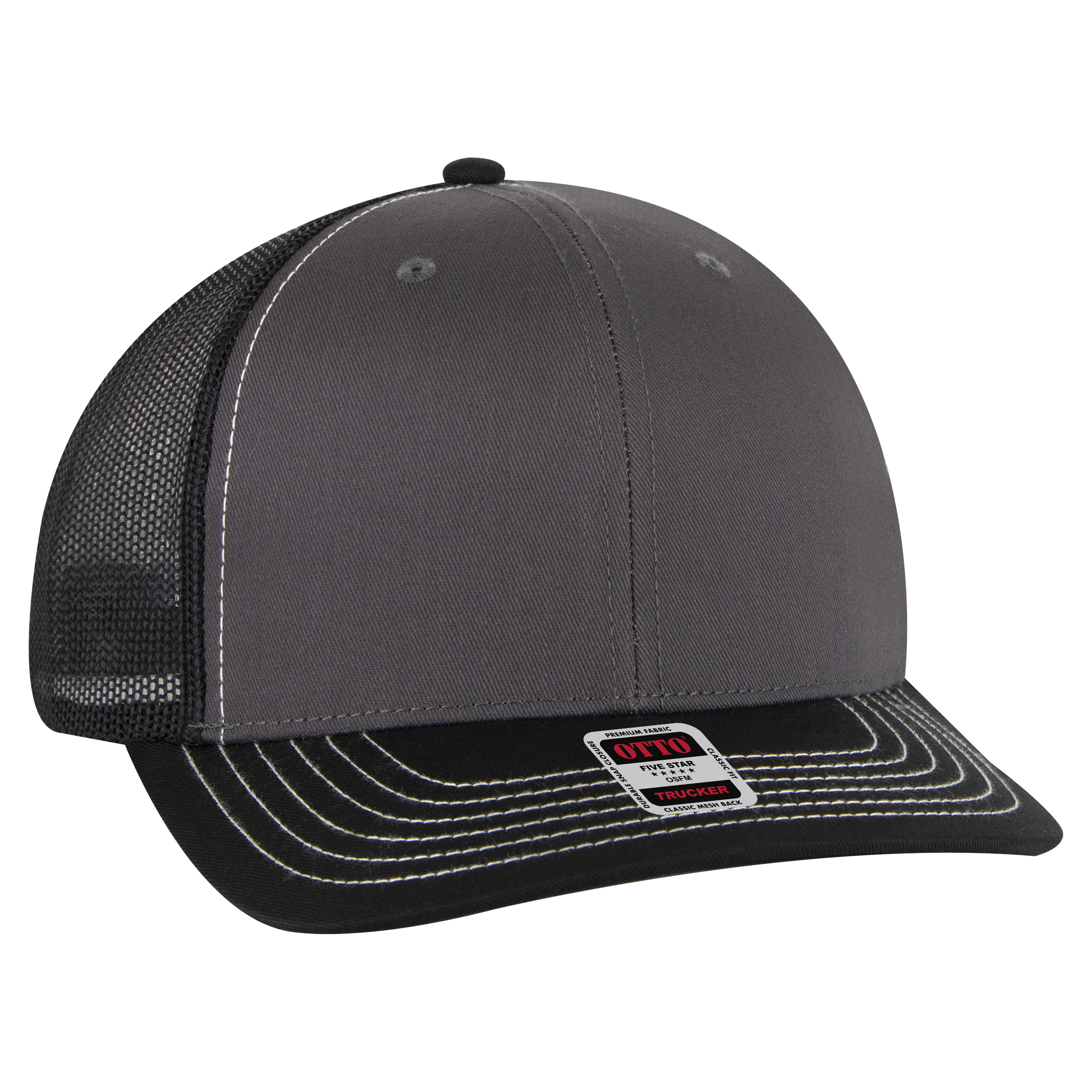 OTTO CAP® 6 Panel Mid Profile Mesh Back Trucker Hat 99