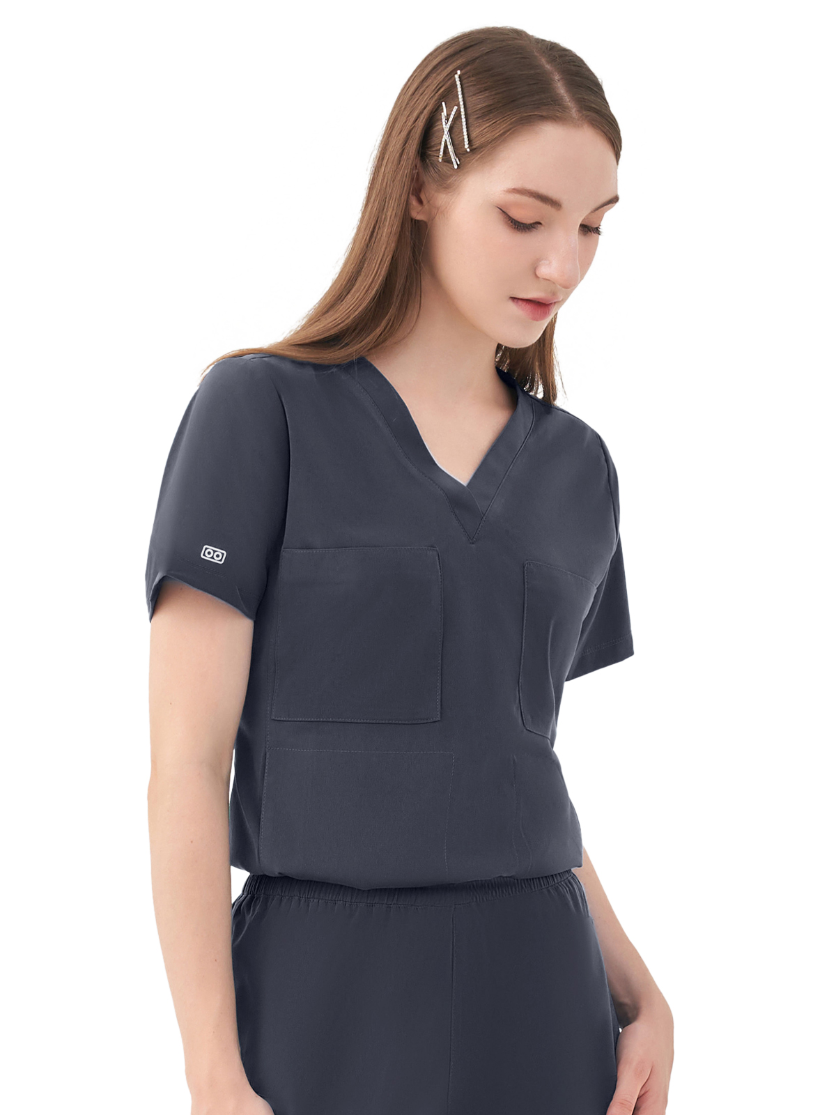 Parkley Quantum - Women's Two-Pocket LUNA Tuck Band V-Neck Top 1