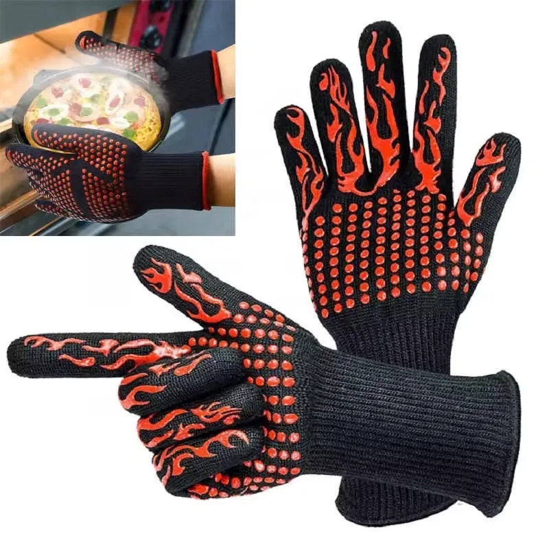Heat Resistant BBQ Oven Gloves 4