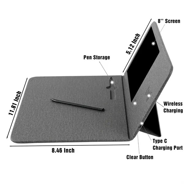 Wireless Charging Mouse Pad with Writing Board 2