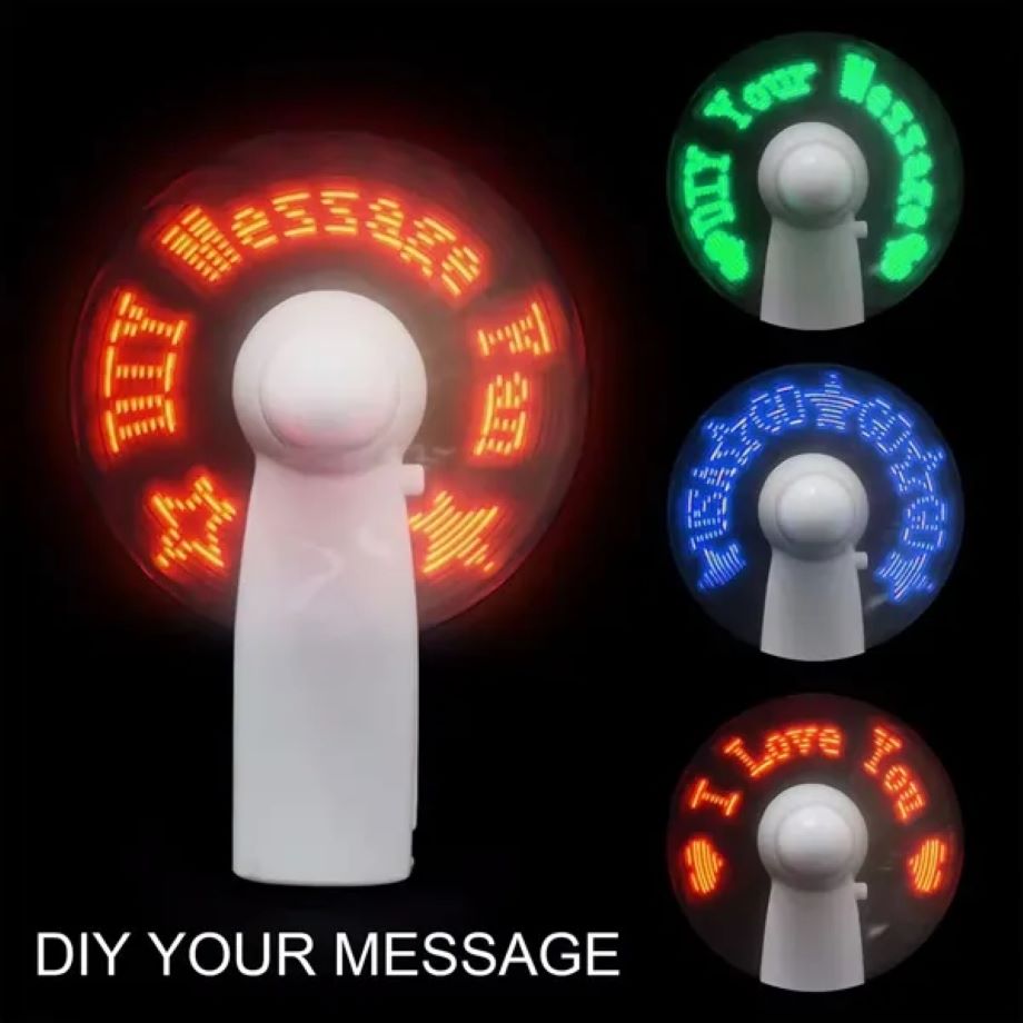 Mini Flash Message Fan with LED 5