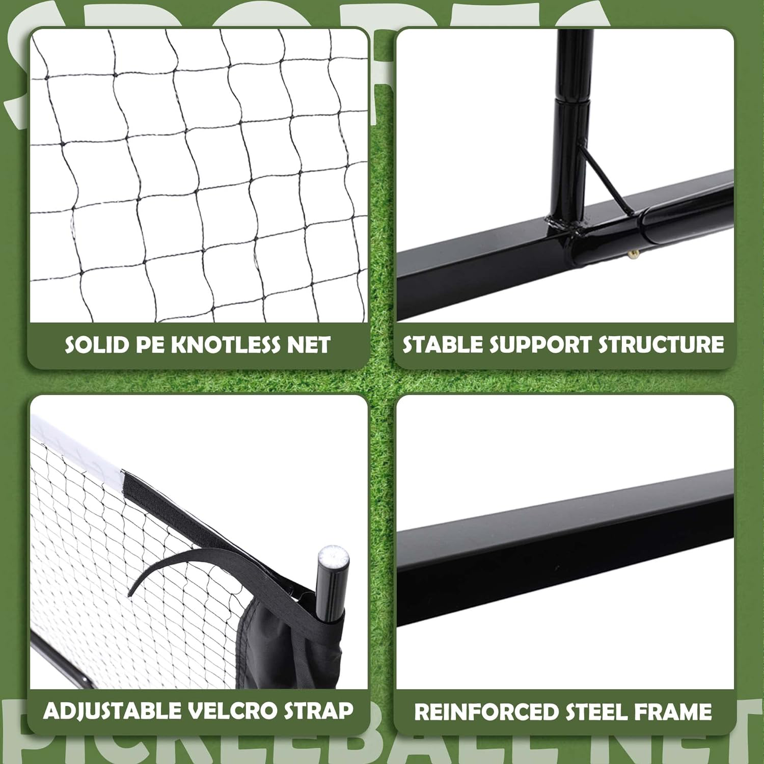 Pickleball Rack w/ Iron Stand & Carrying Bag 2