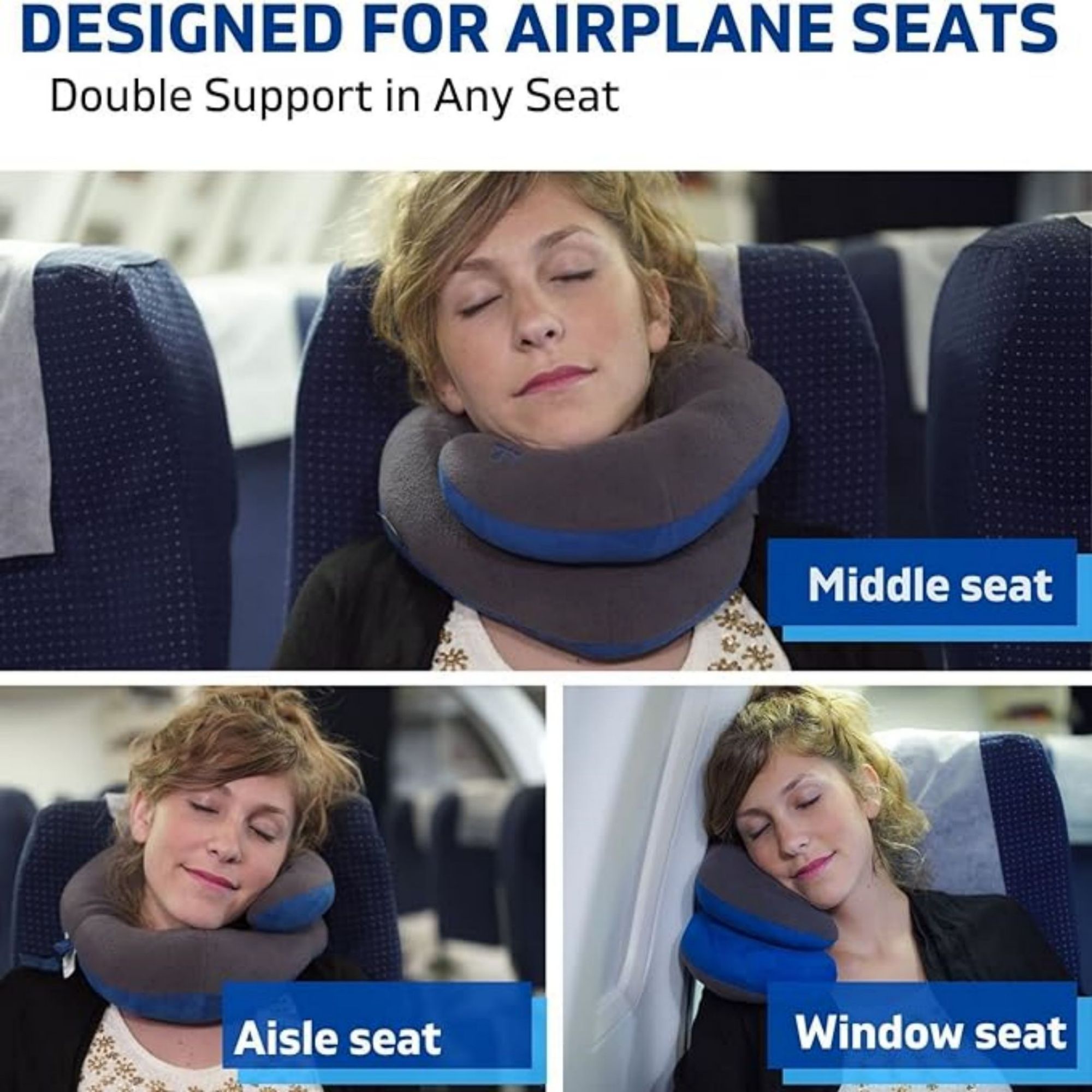 Neck Pillow For Travel Provides Double Support To The Head 1