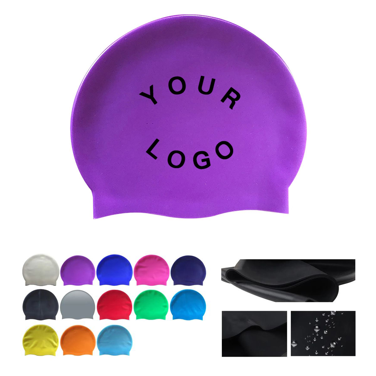 Flexible Silicone Swimming Cap for Swim Practice 3