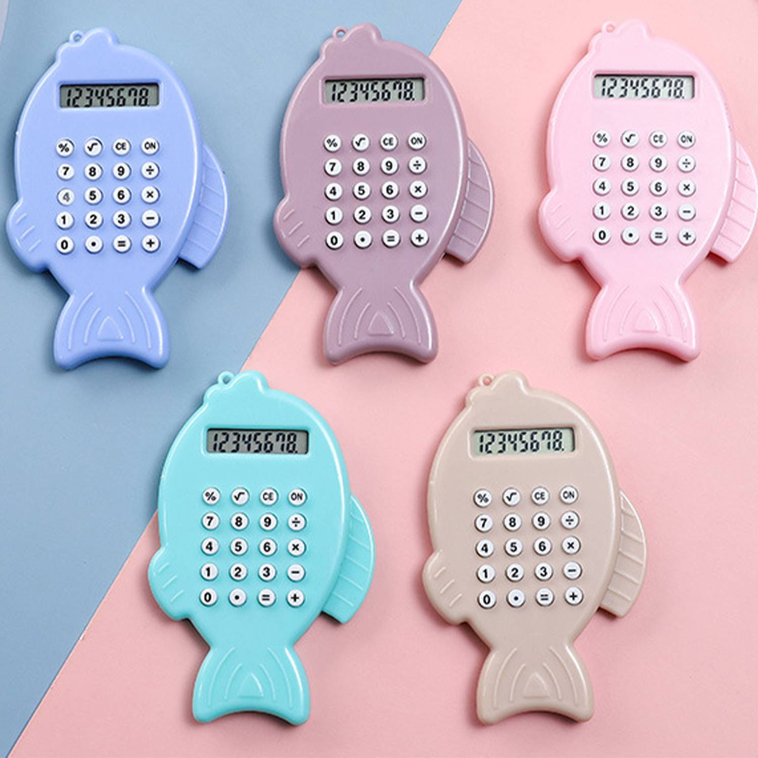 Fish Shaped Battery Calculator Key Chain 5