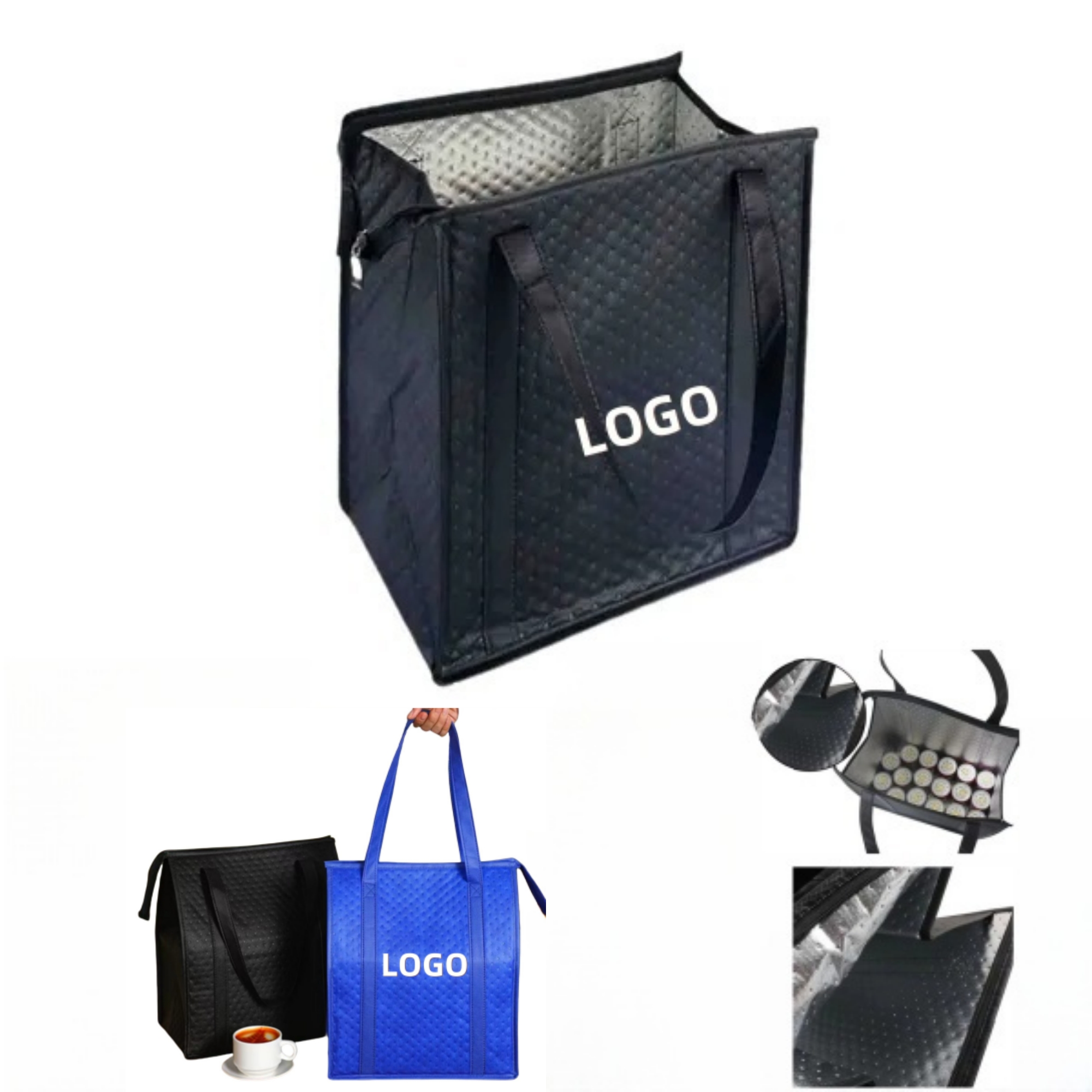 Zipper Insulated Lunch Tote Bags 2