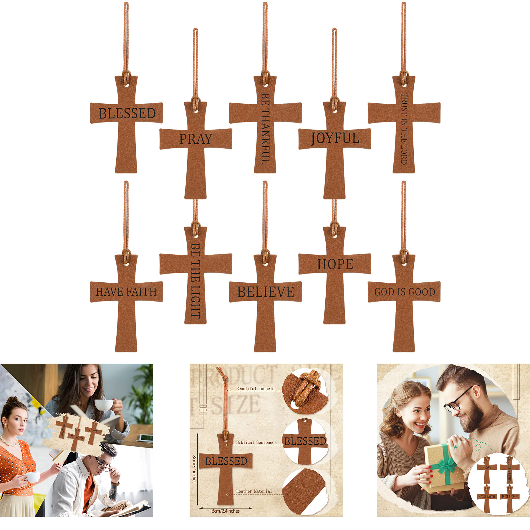 Christian Leather Bookmark 2
