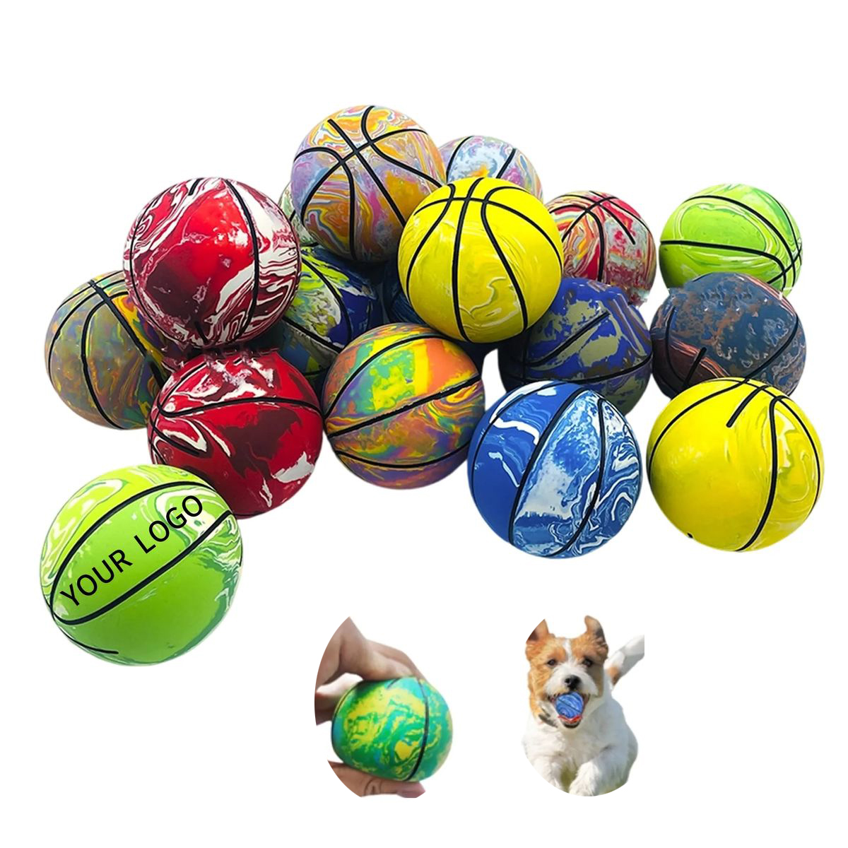 Mini Basketball Rubber Ball for Kids and Pet Games 4