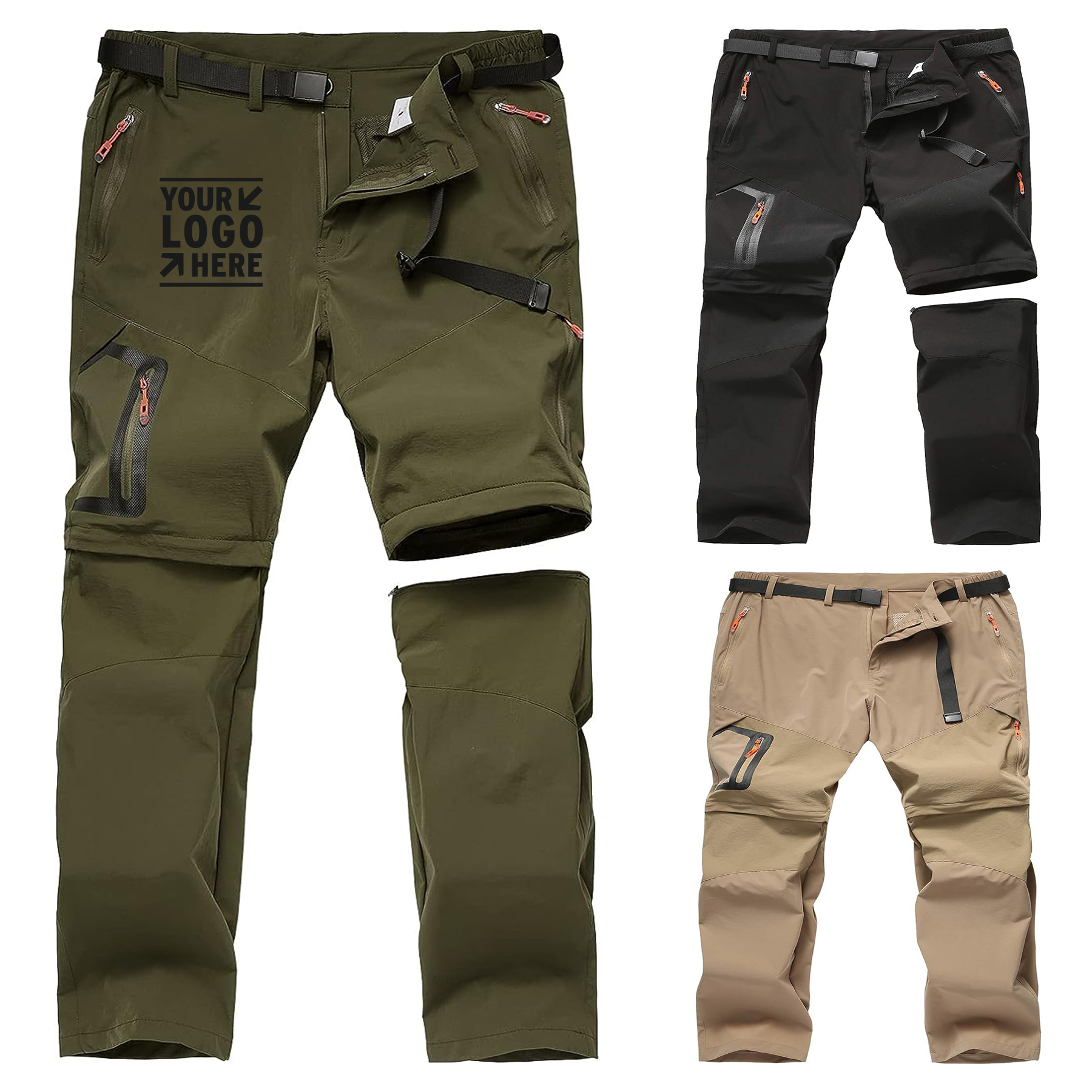 Men Hiking Outdoor Convertible Quick Dry Fishing Pant Short 1