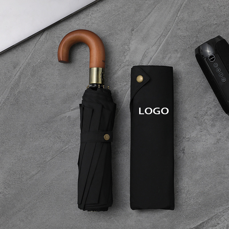 Automatic Wooden-Handle Umbrella 2
