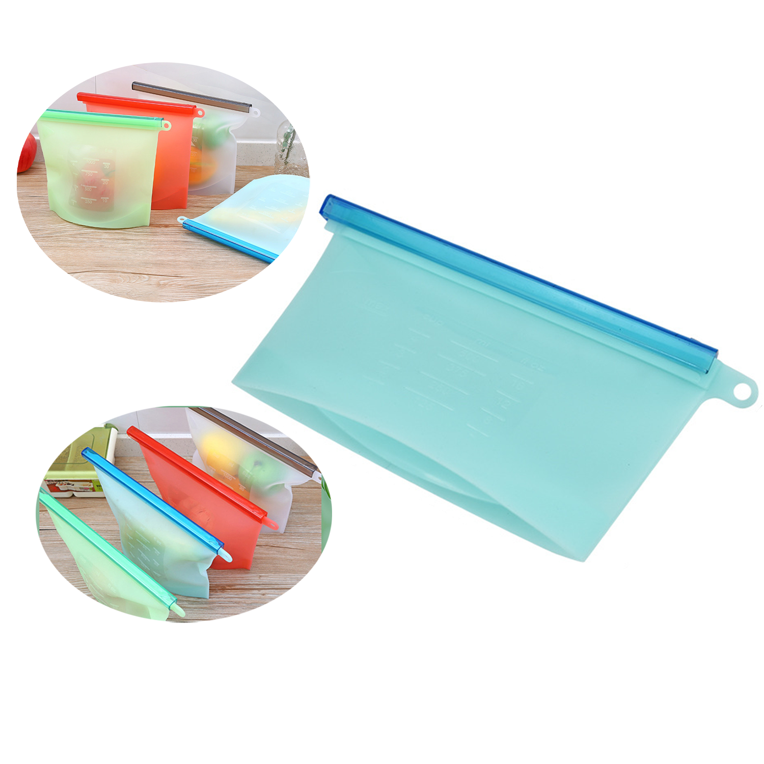 500ml Food Silicone Refrigerator Sealing Bag 3