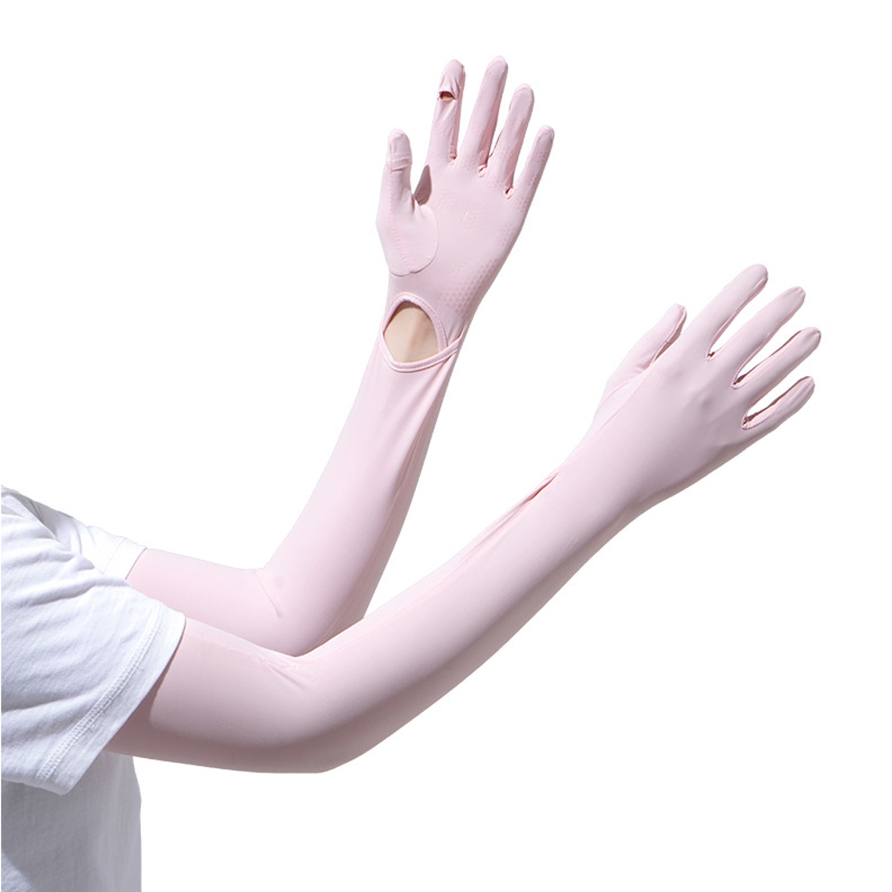 Women Sun Protection Arm Sleeve With Tumb Hole 2