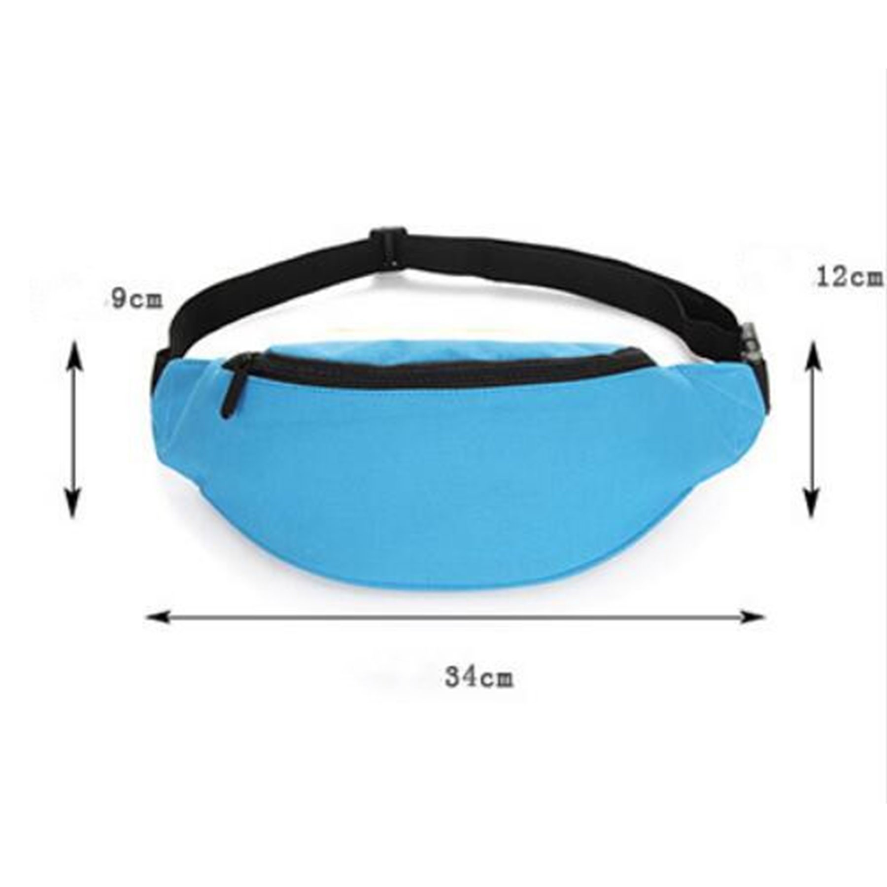 Large Crossbody Fanny Pack With 2 Zipper Pockets 1