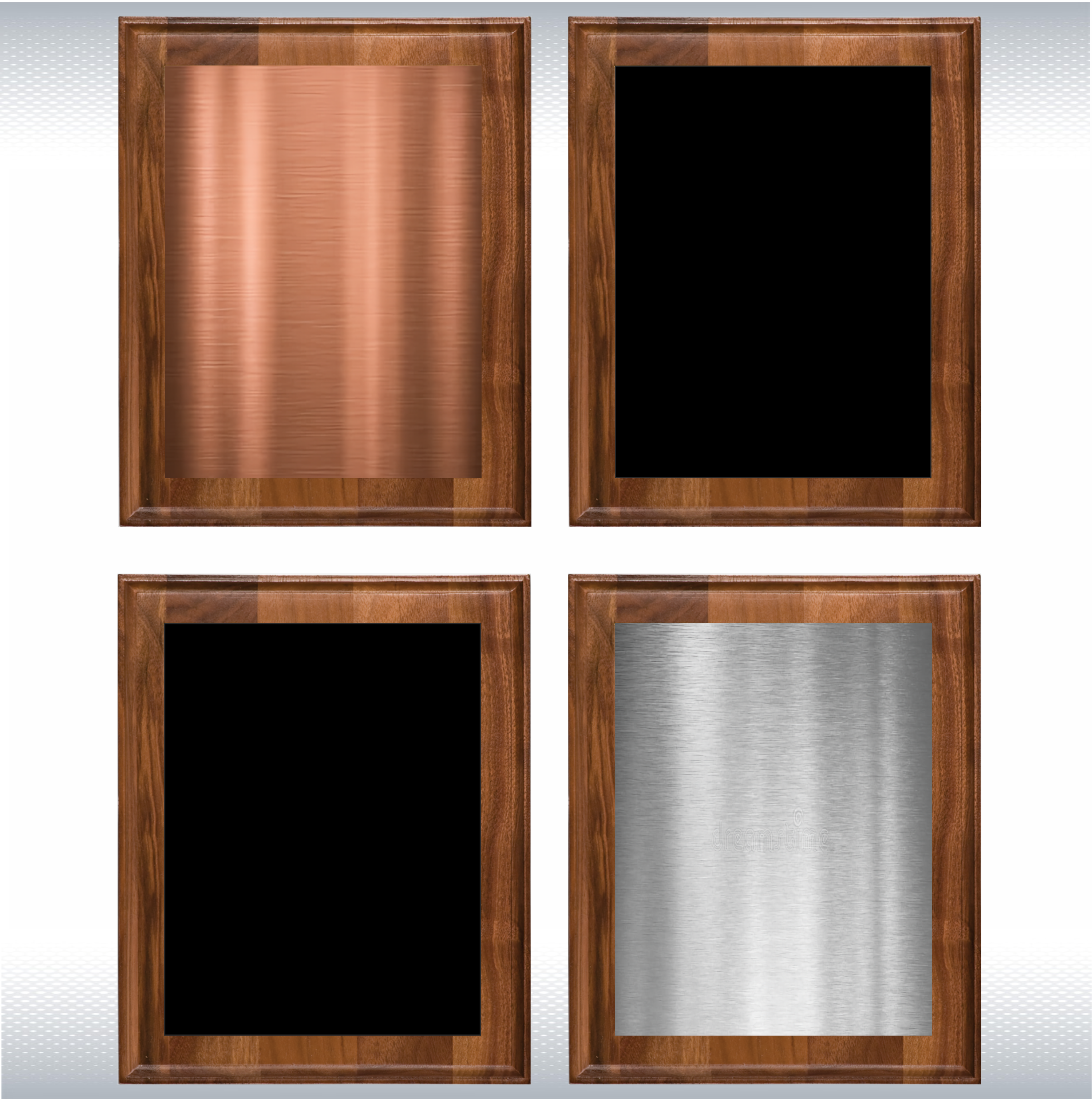 Walnut Wood Plaque w/Choice of Single Plate 2