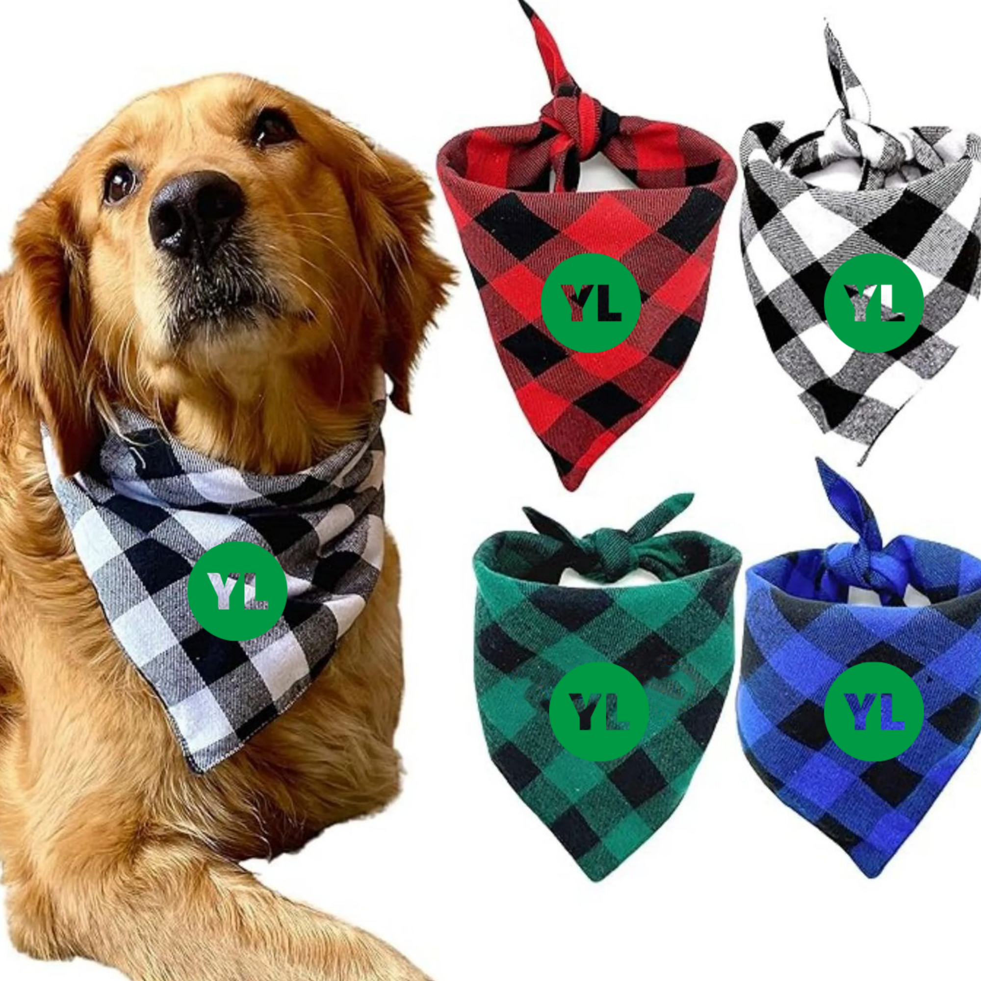 Cotton Pet Triangle Towel Saliva Bandana 1