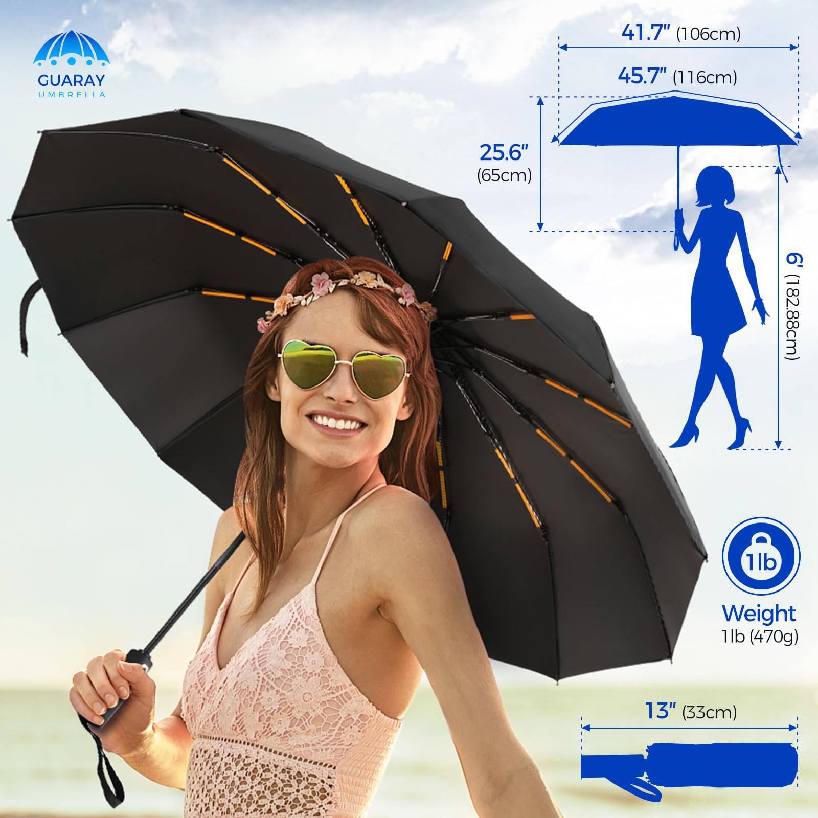 192 Bone Automatic Super Durable And Stable Umbrella 2