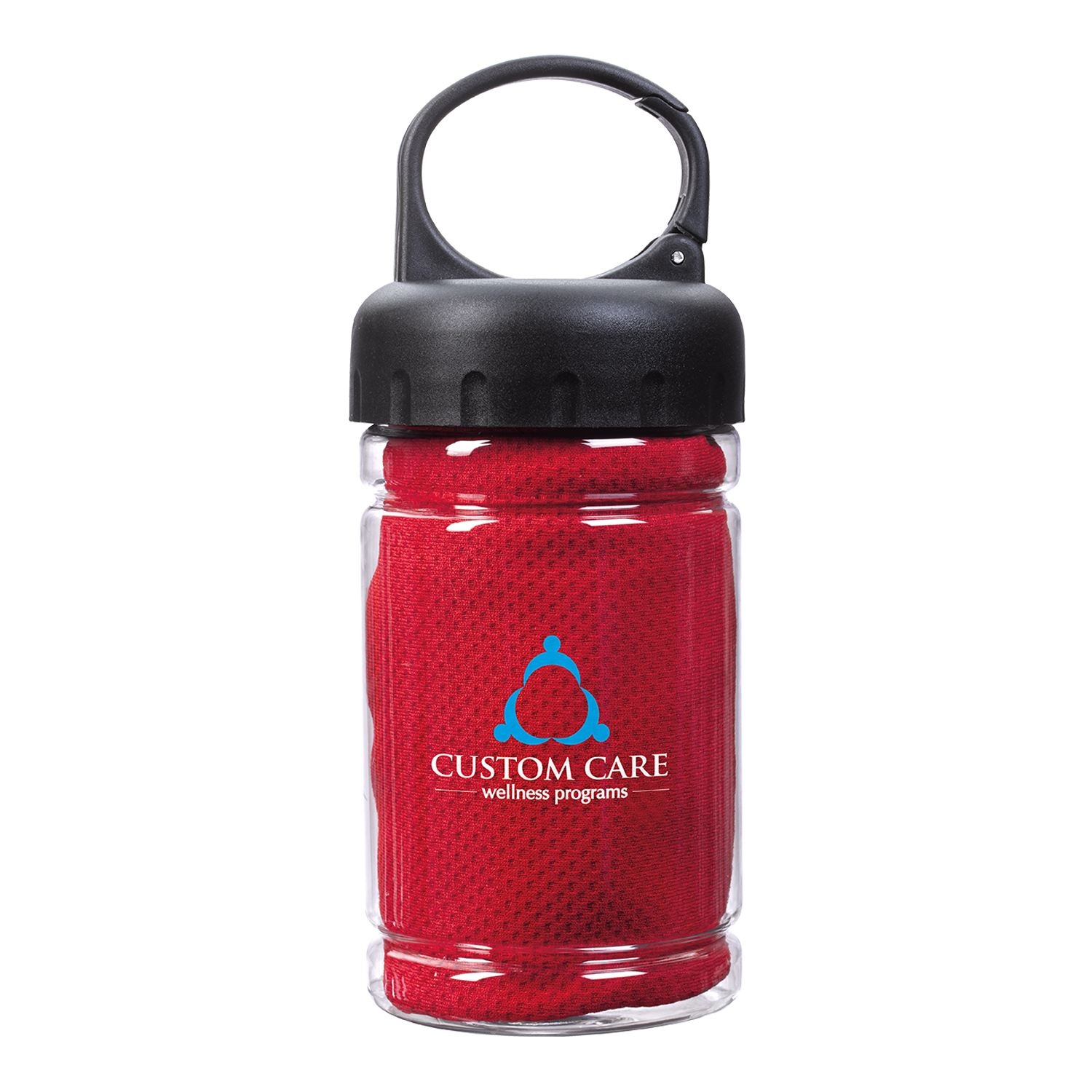 Carabiner Bottle with Cooling Towel