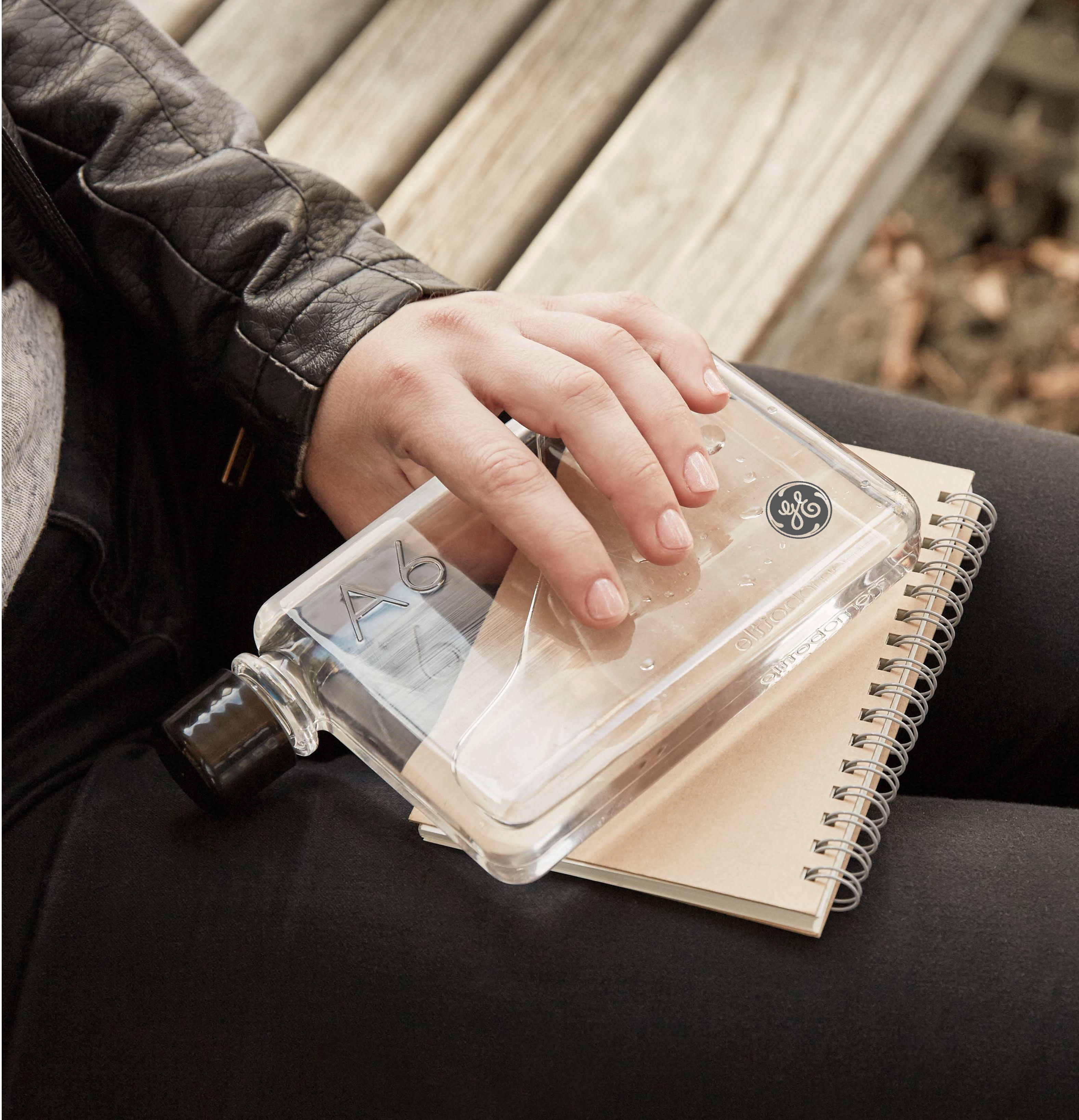 A6 Memobottle - Premium, flat water bottle 6