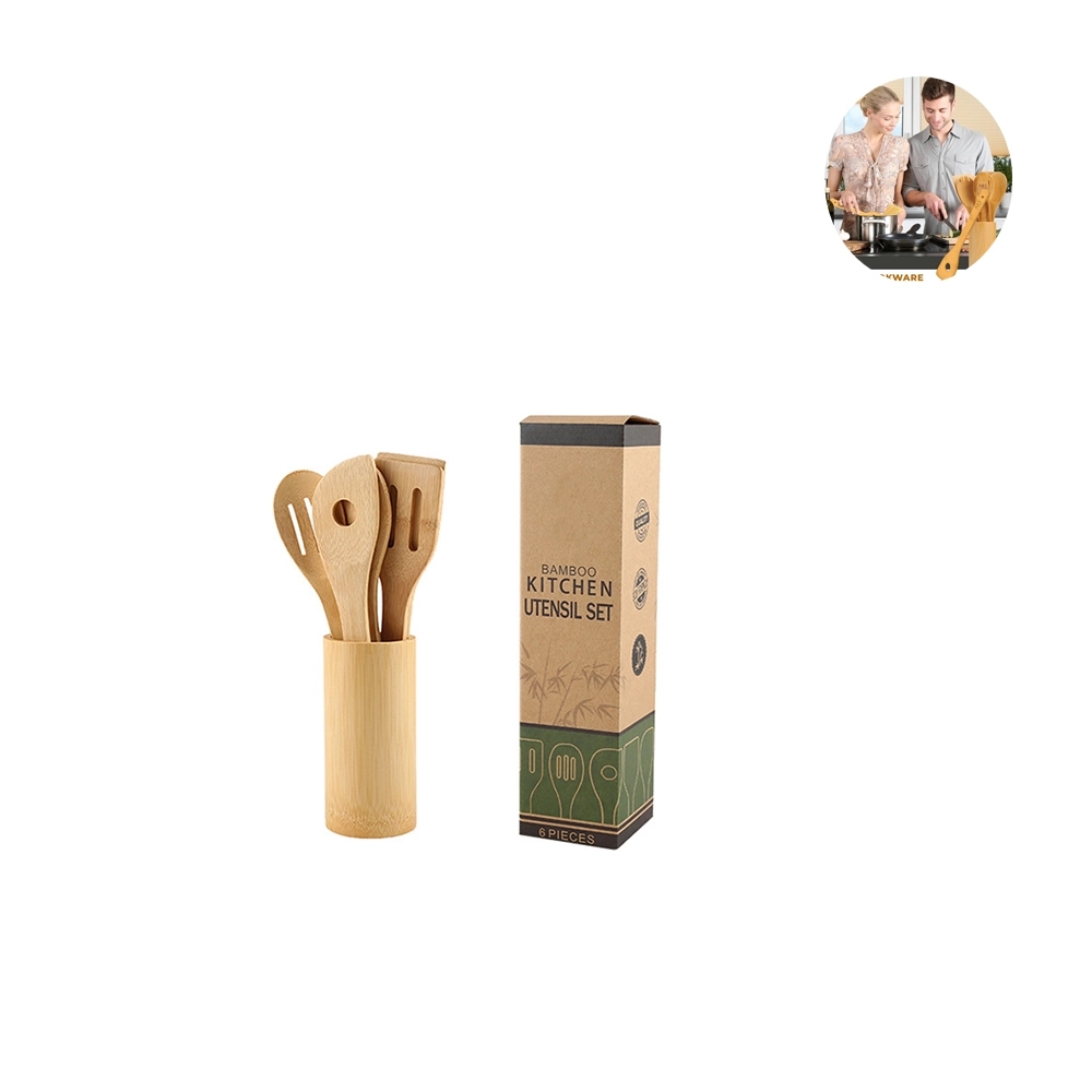 6 Piece Bamboo Kitchen Utensils 3