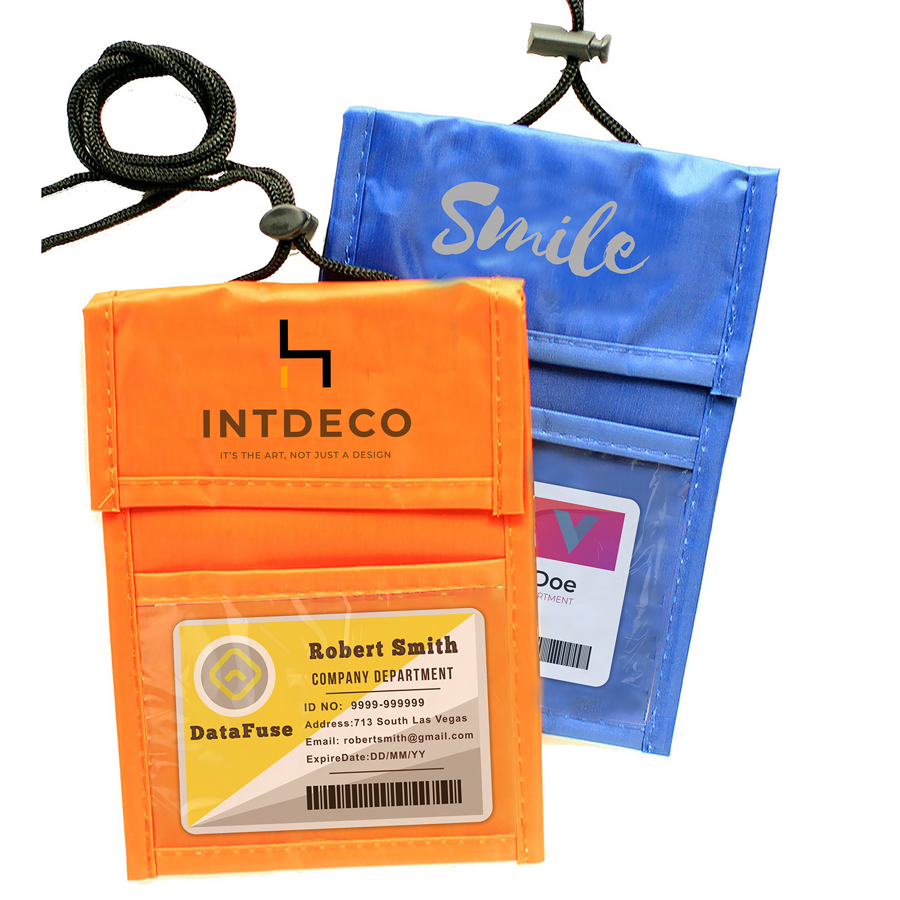 Adjustable Lanyard Neck Wallet - 6.80" x 5.25" 6