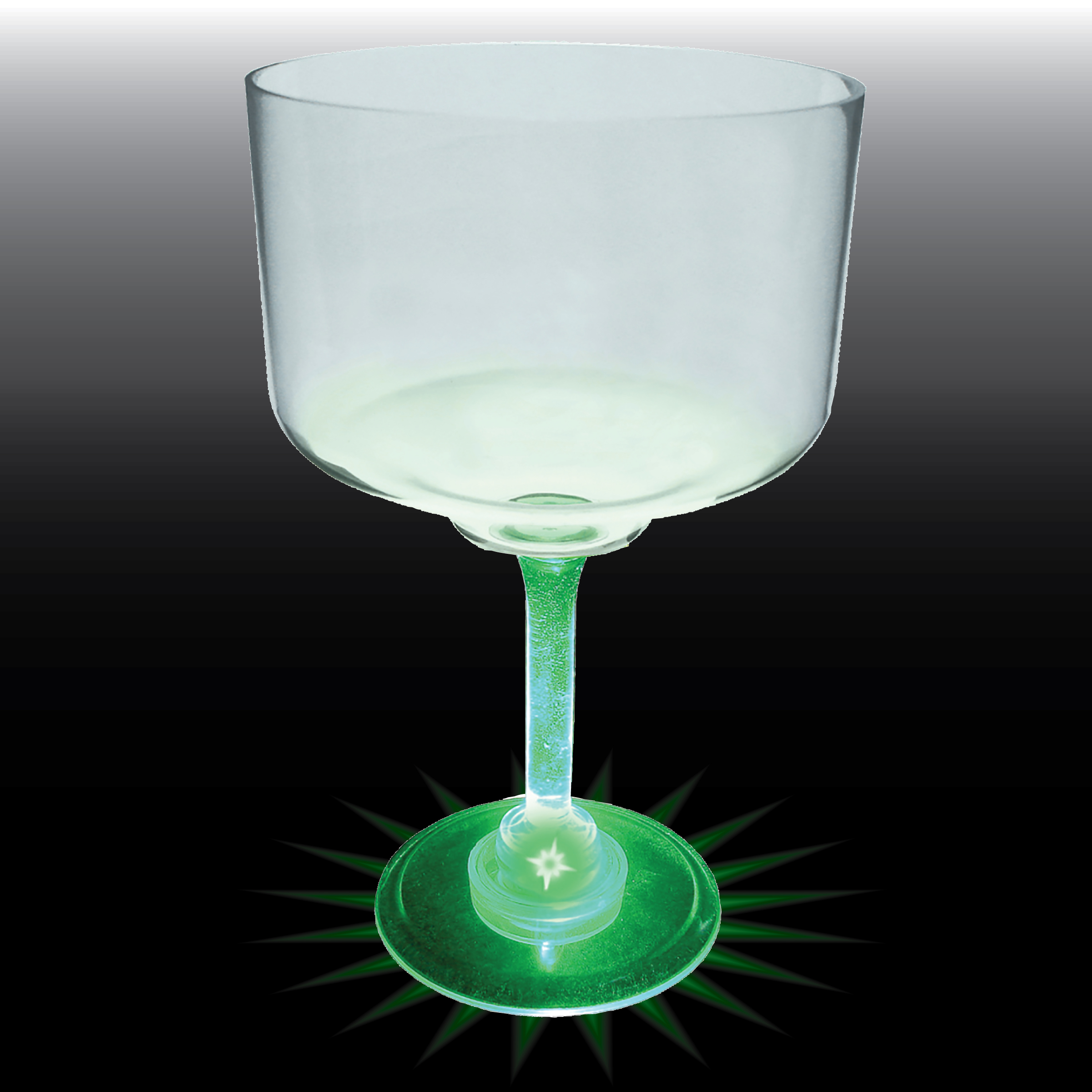 18oz Light Up Standard Stem Plastic Margarita Glass 16