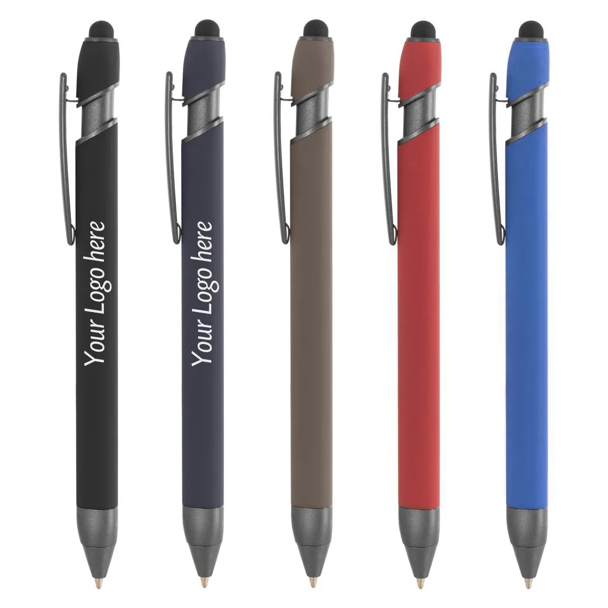 Soft Touch Pyra Stylus Pen With Gunmetal Trim 4