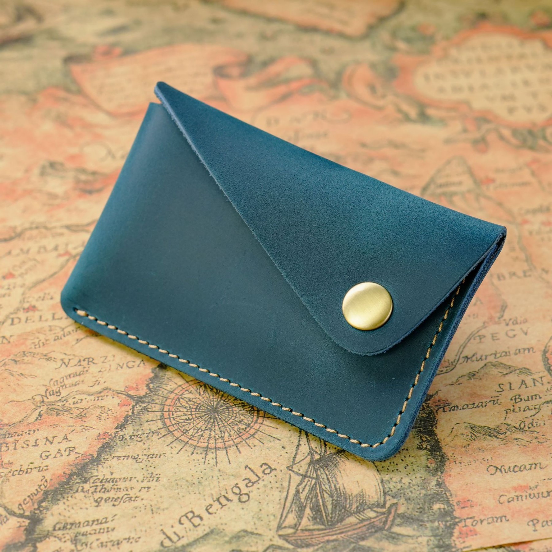 Cowhide Snap Button Coin Purse 2