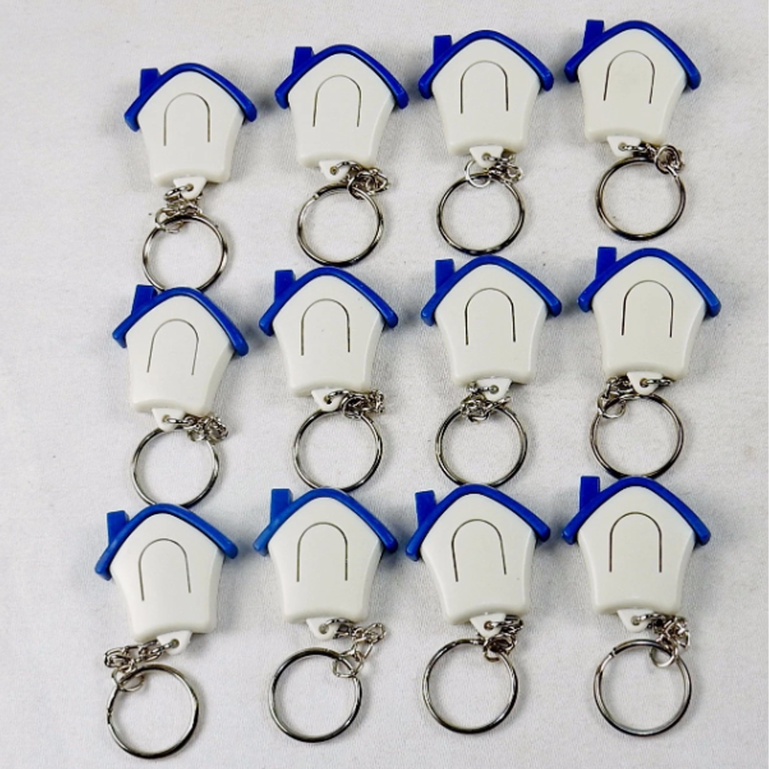 Plastic House Shape LED Light Keychain 8