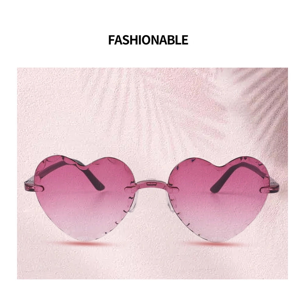 Rimless Heart Shaped Sunglasses 2