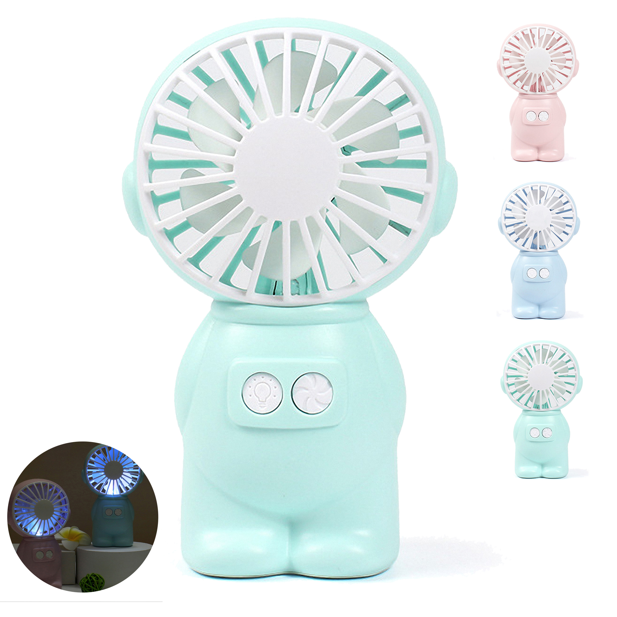 USB Rechargeable LED Pocket Fan 4
