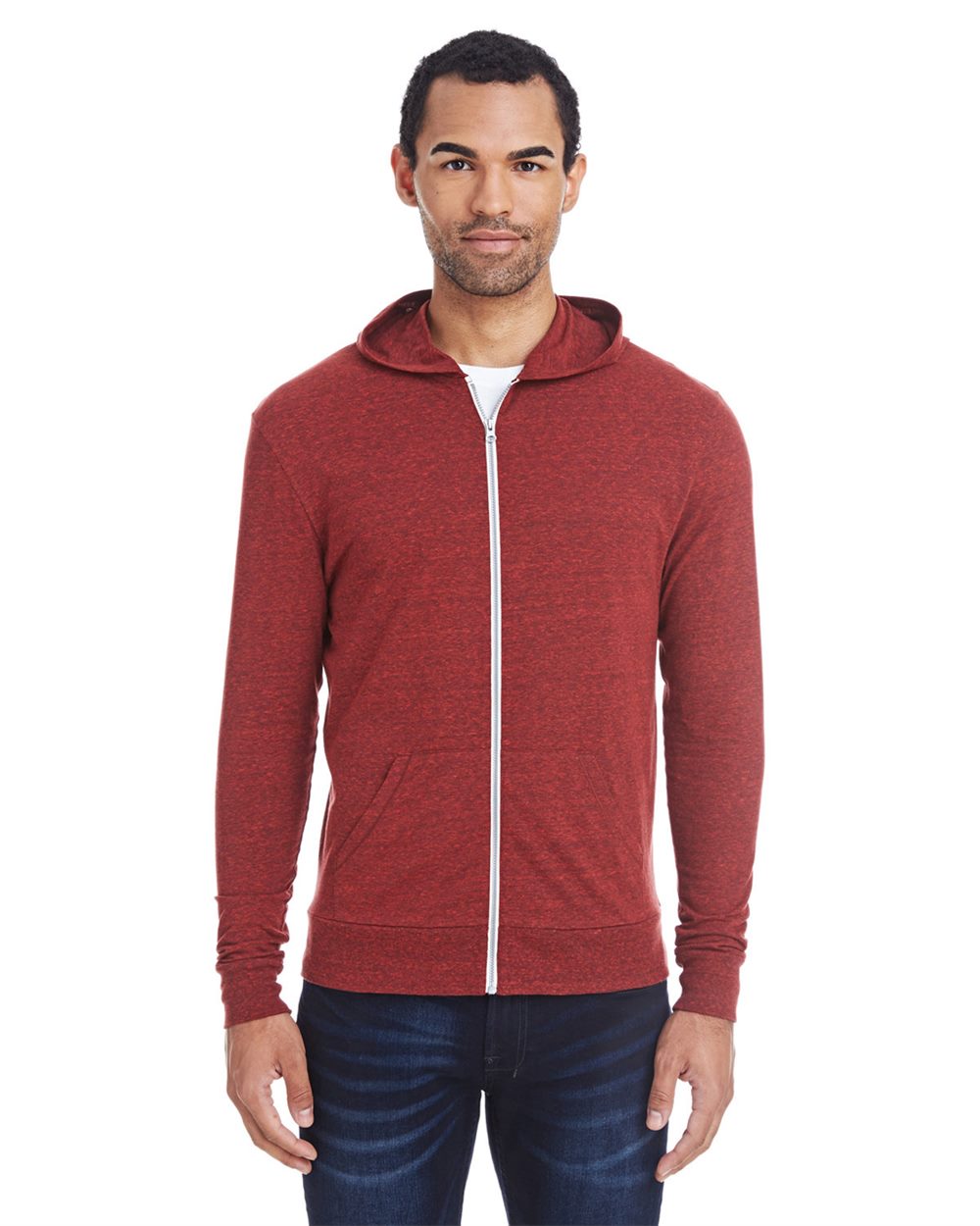 Unisex Triblend Full-Zip Lightweight Hooded Sweatshirt - 302Z 5